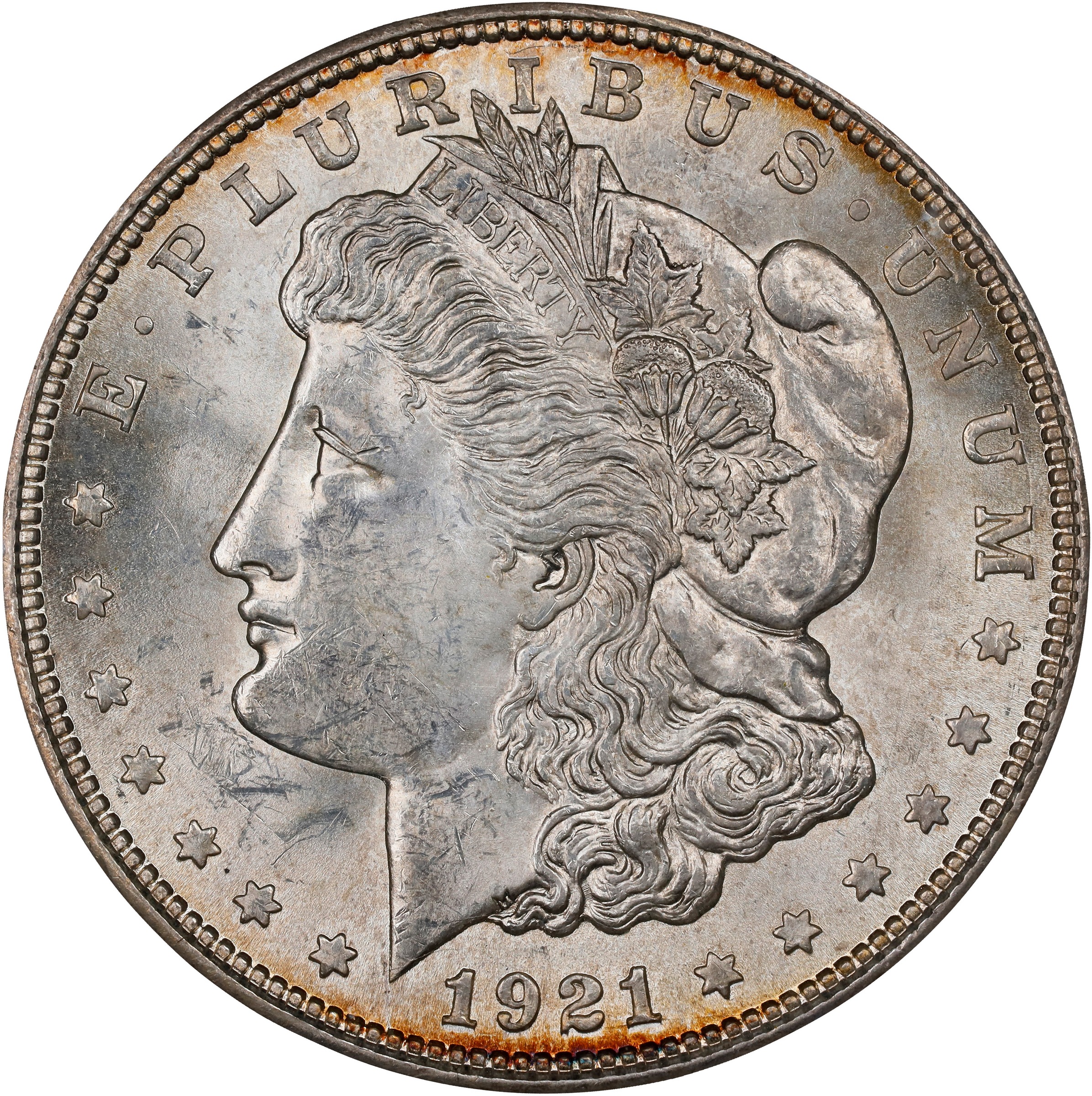 1921-D $1  Die Break E, VAM-1P MS thumbnail 3