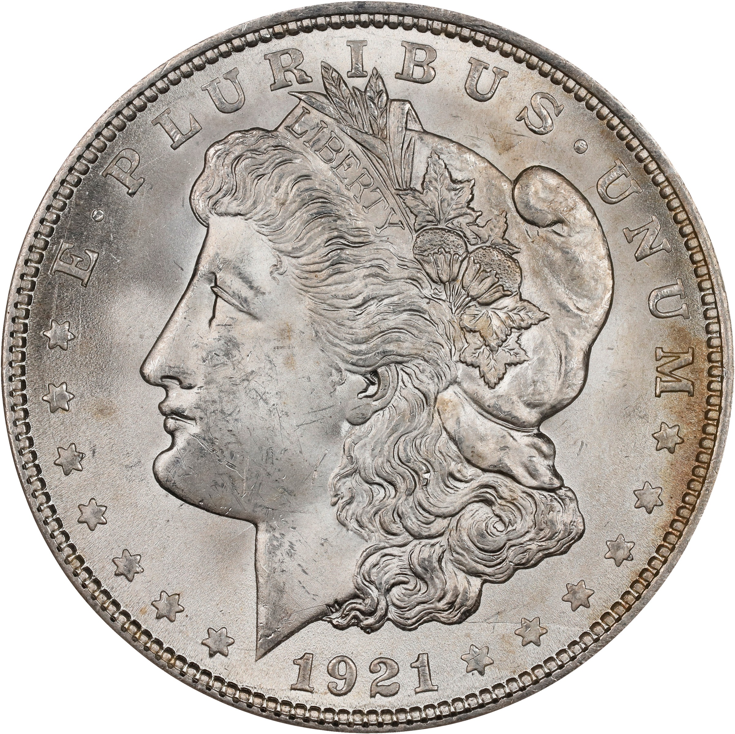 1921 $1  Morgan, Die Gouge Wing, VAM-3F1 MS thumbnail 3