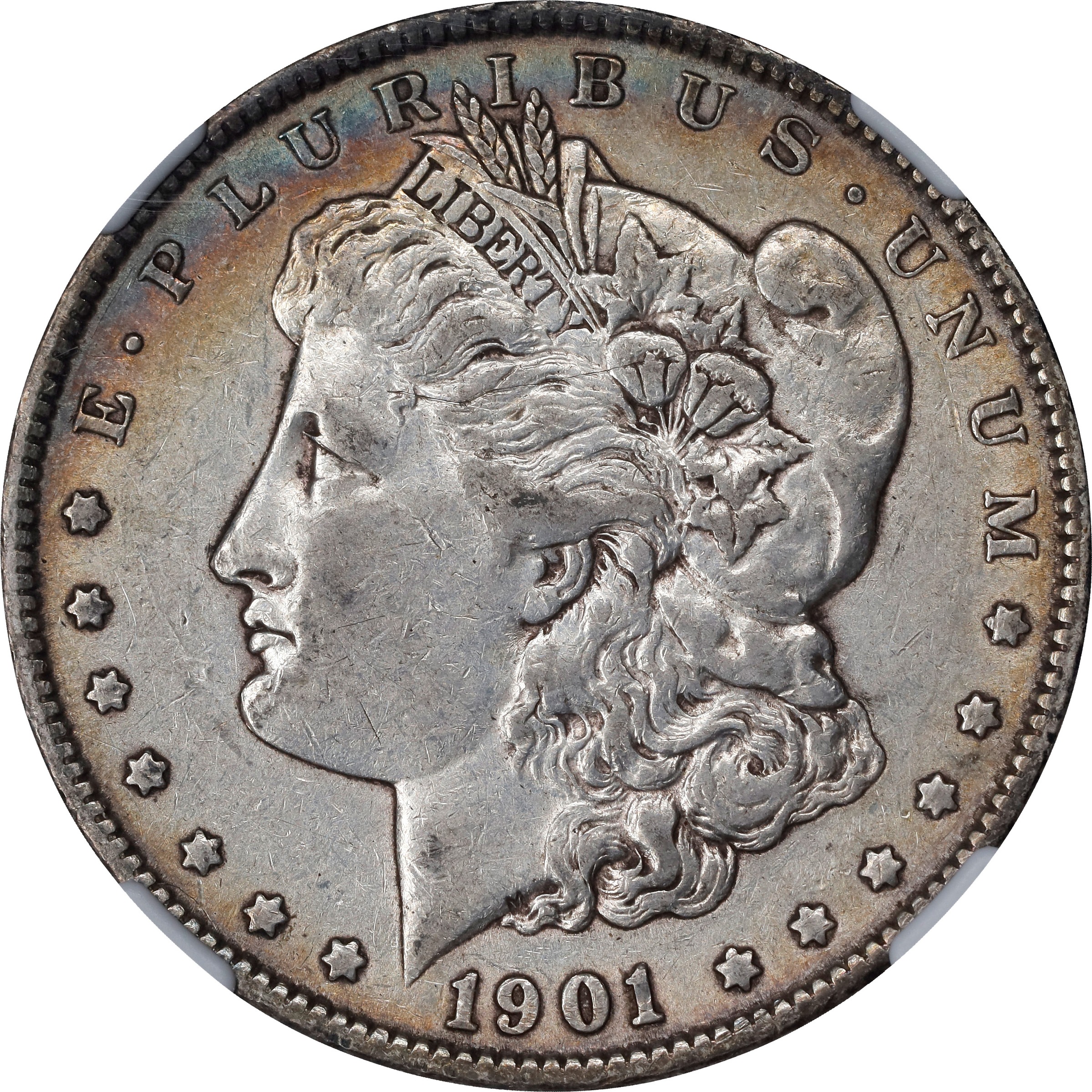 1901 $1 AU55 CAC thumbnail 3