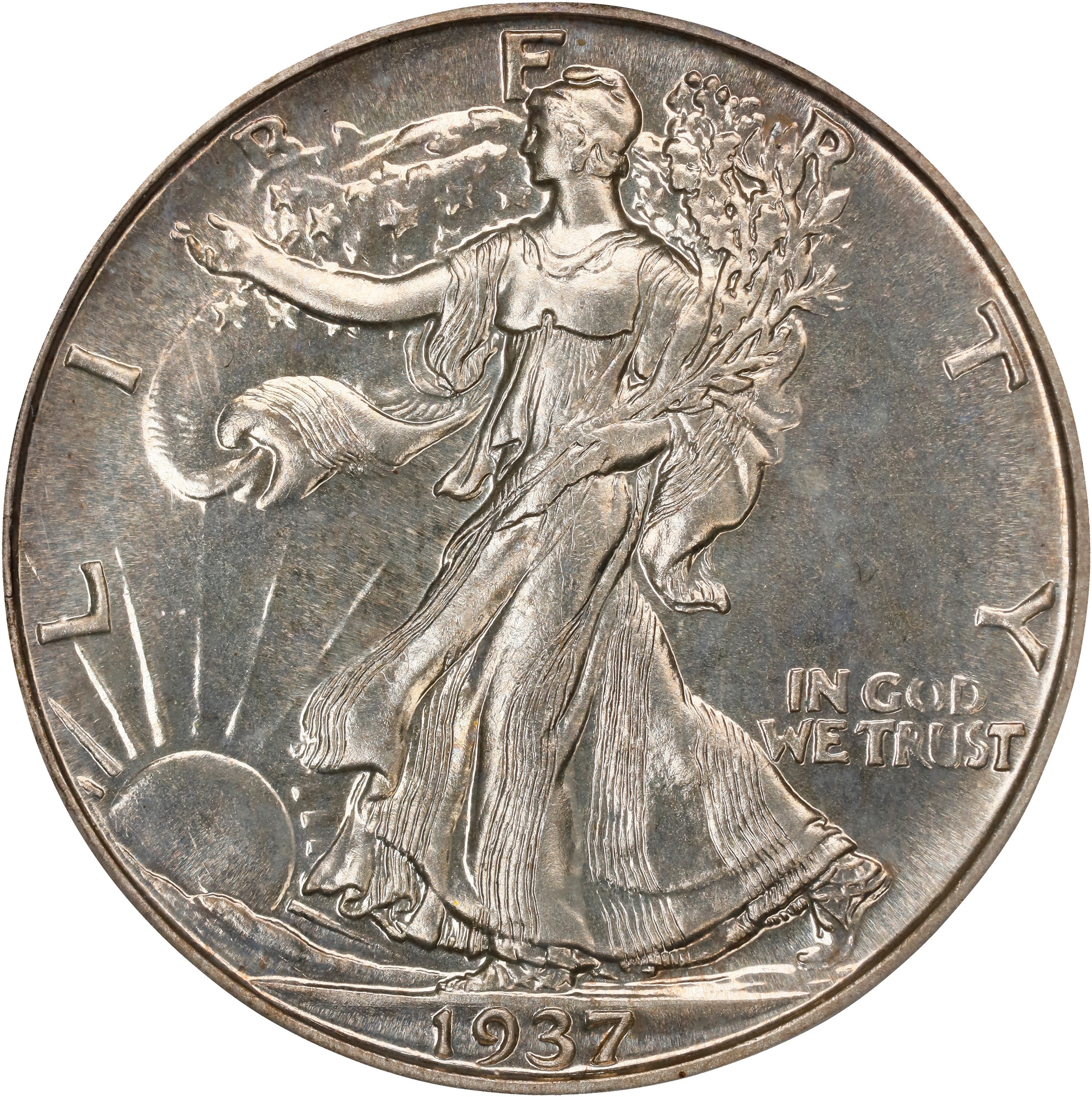 Walking Liberty Half Dollar Set 50c 7 Coins PR64 thumbnail 15