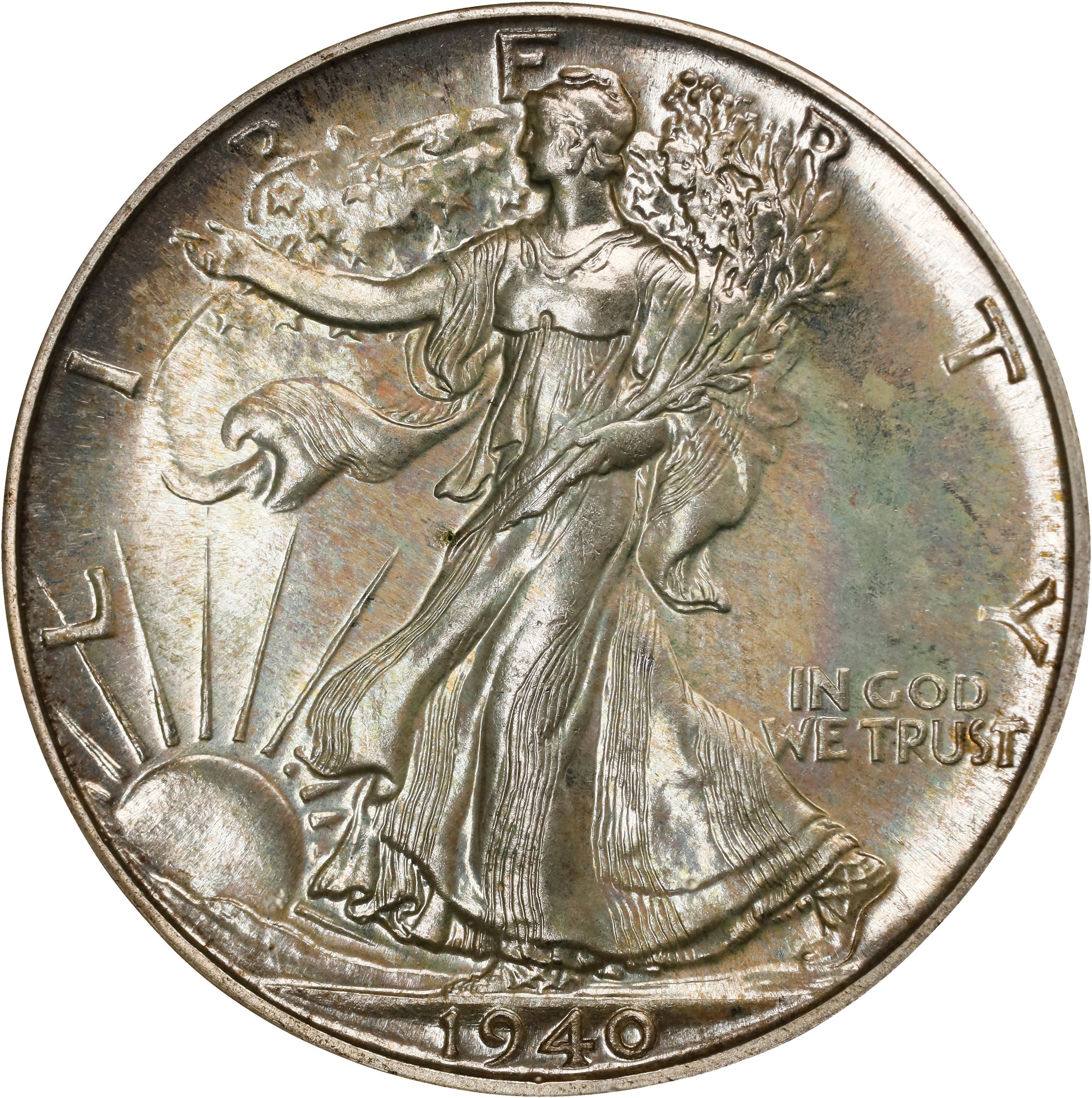 Walking Liberty Half Dollar Set 50c 7 Coins PR64 thumbnail 17