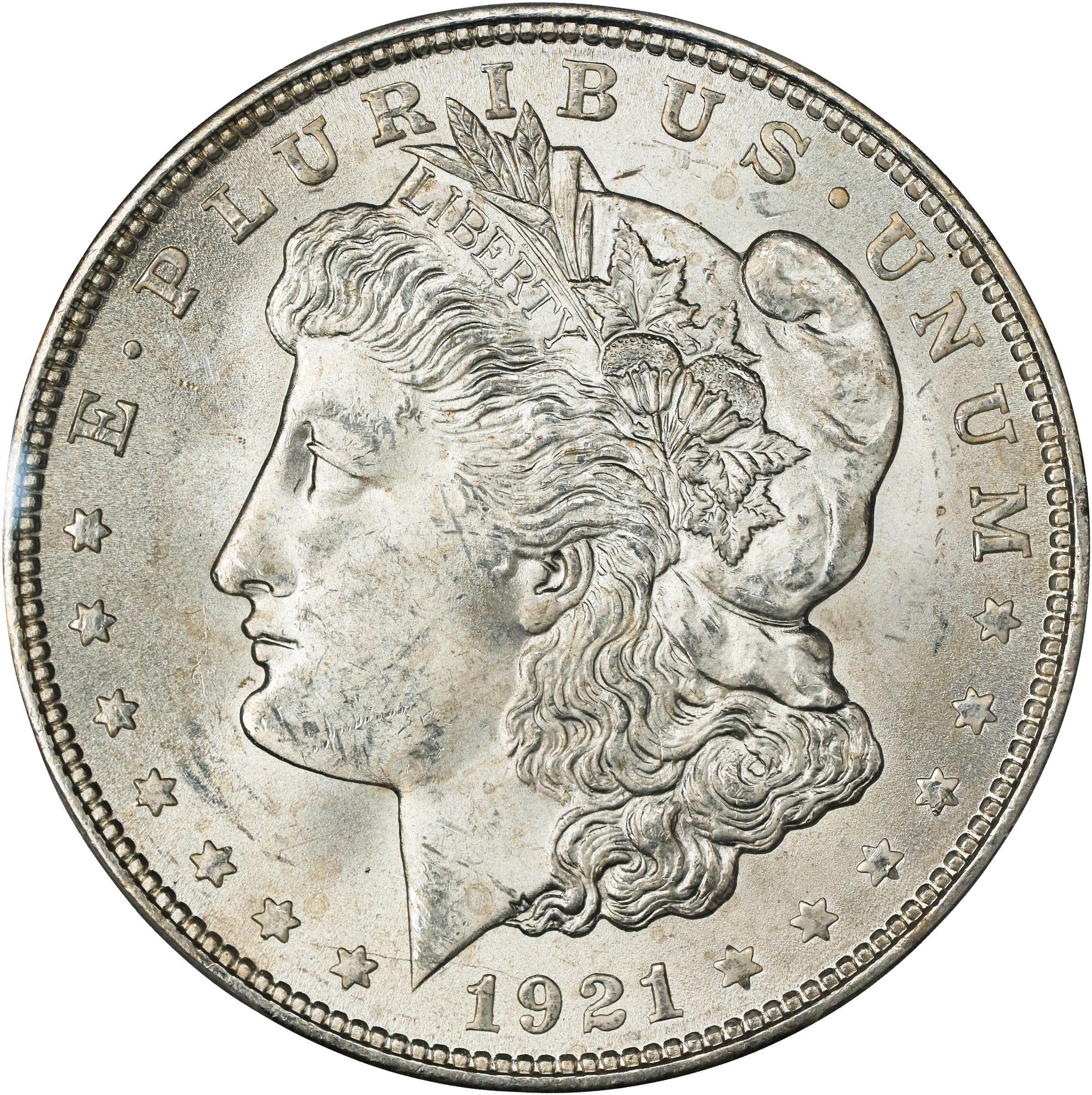 1921 $1  Morgan, Die Gouge Wing, VAM-3F1 MS thumbnail 4