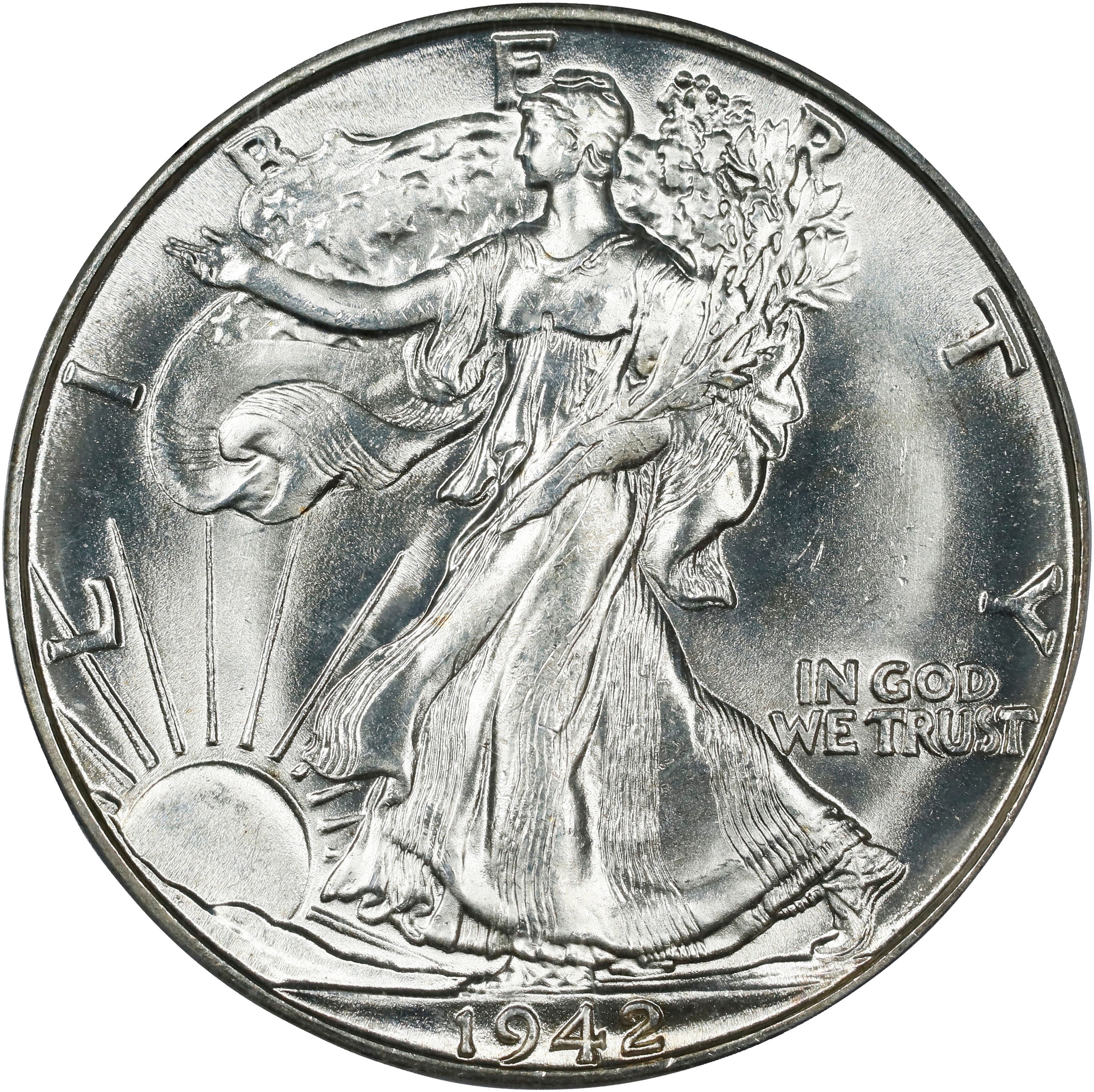 1942-D 50c AU53 CAC thumbnail 3