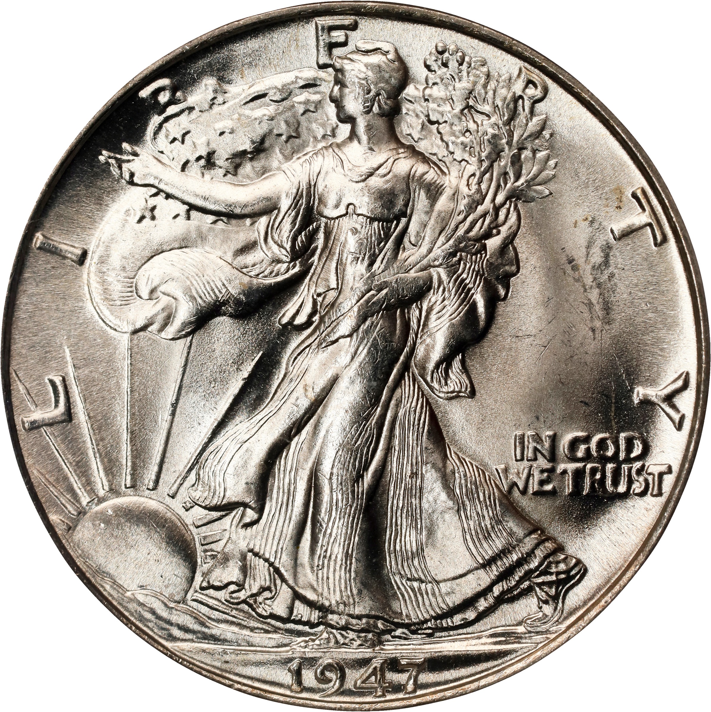 1947 50c AU50 CAC thumbnail 5