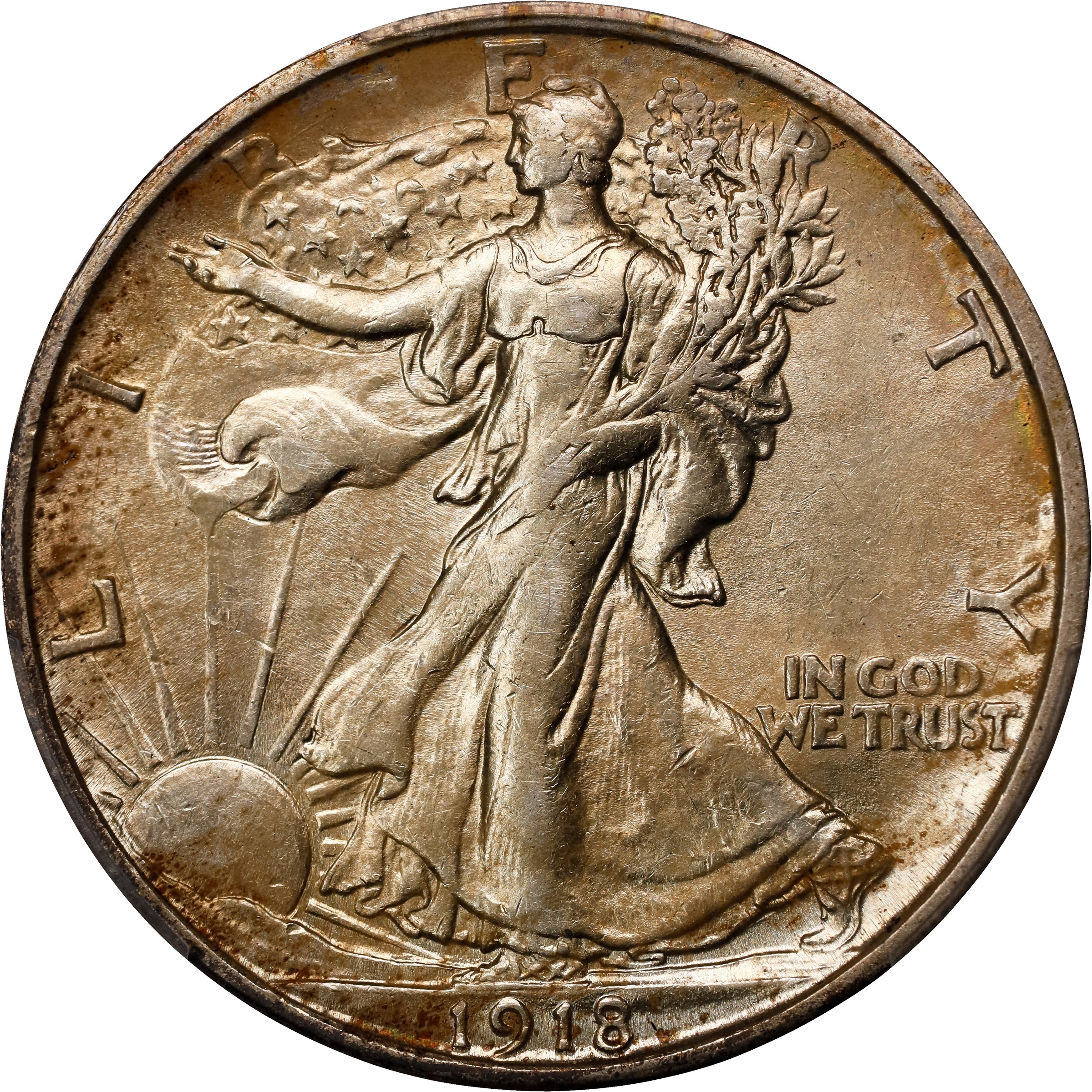 1918-S 50c XF40 CAC thumbnail 4