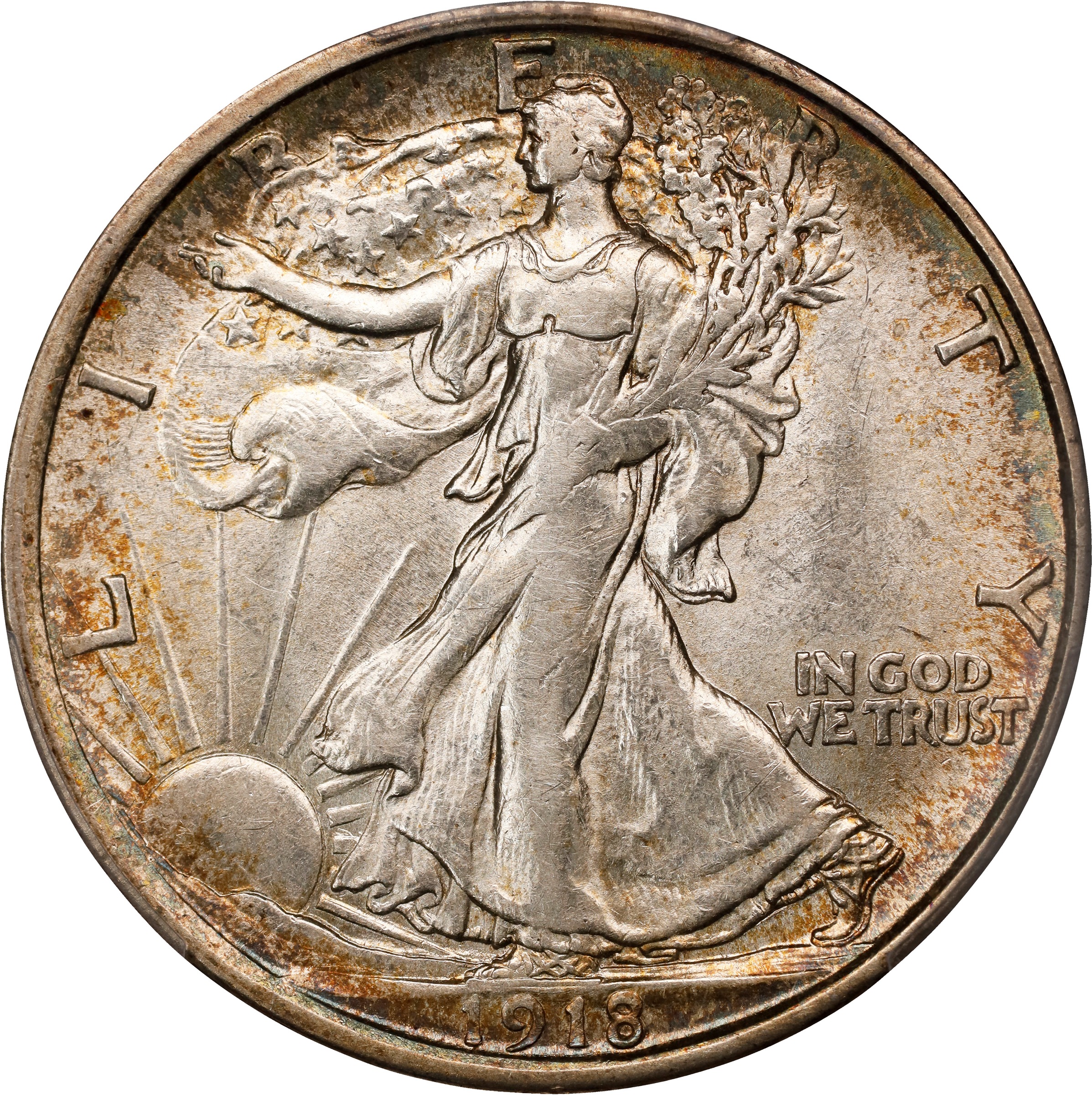 1918-D 50c VF25 CAC thumbnail 4