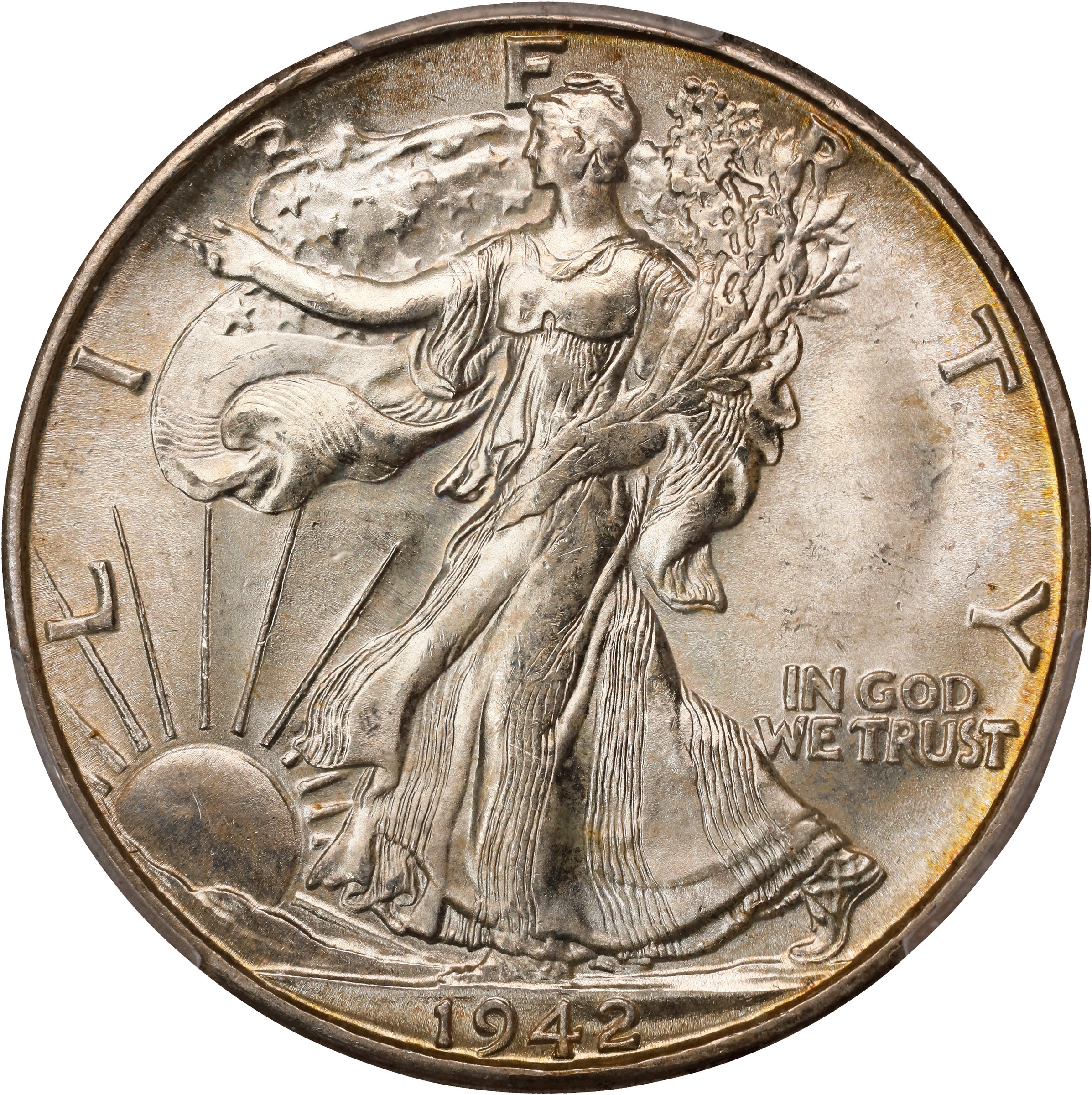 1942-D 50c AU53 CAC thumbnail 4
