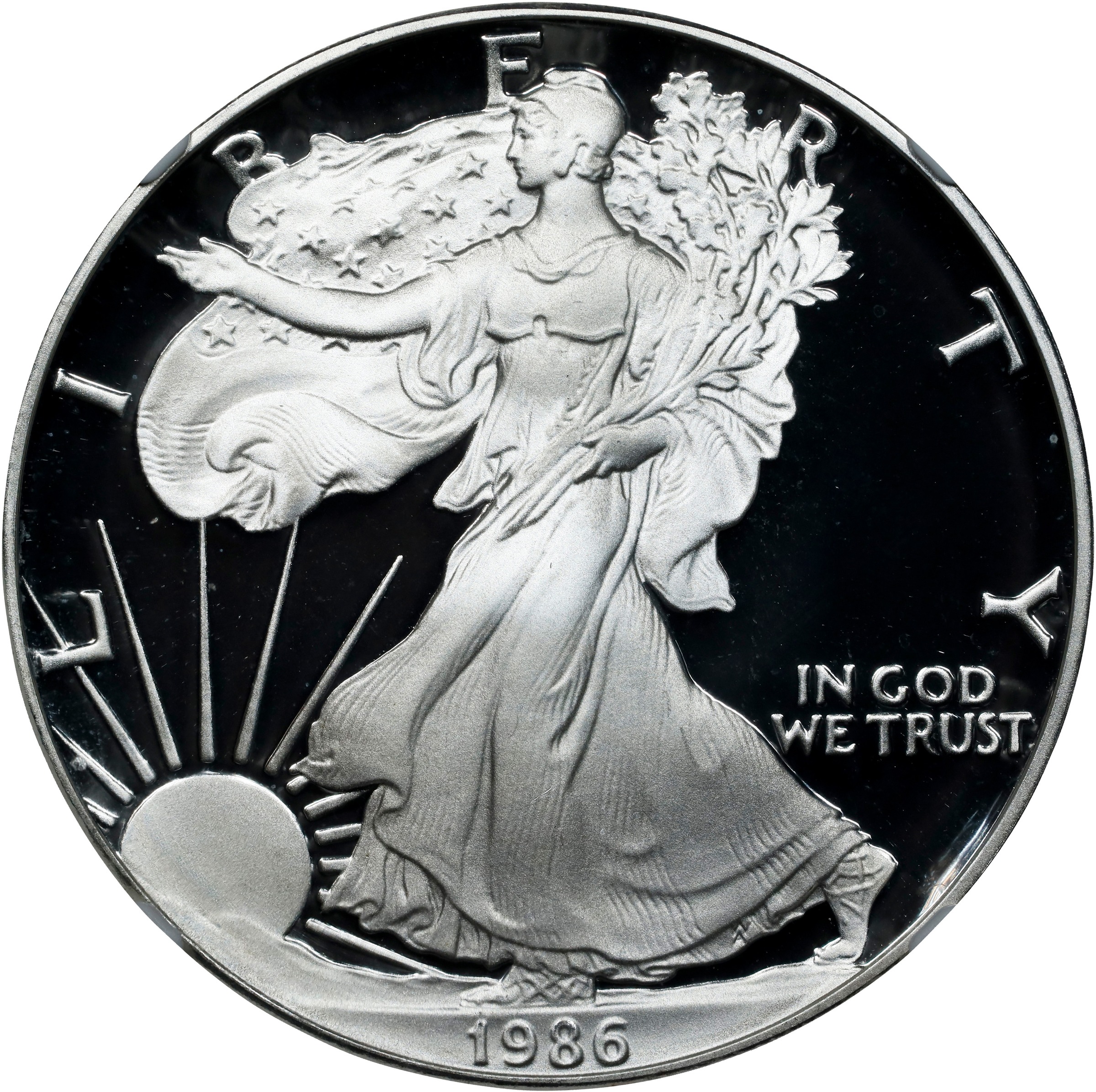 1986-S $1  Silver Eagle PR DCAM thumbnail 4