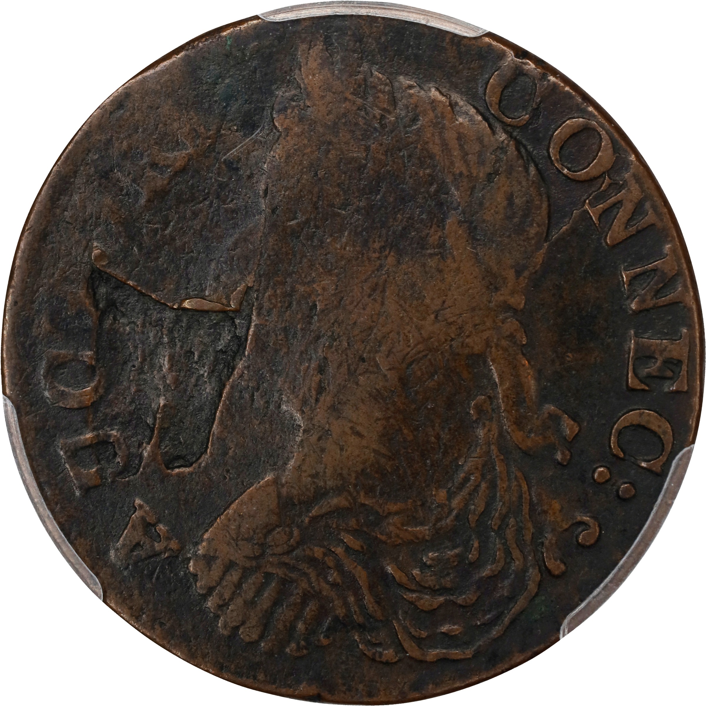 1787 Copper Connecticut, Draped Bust Left MS BN thumbnail 2