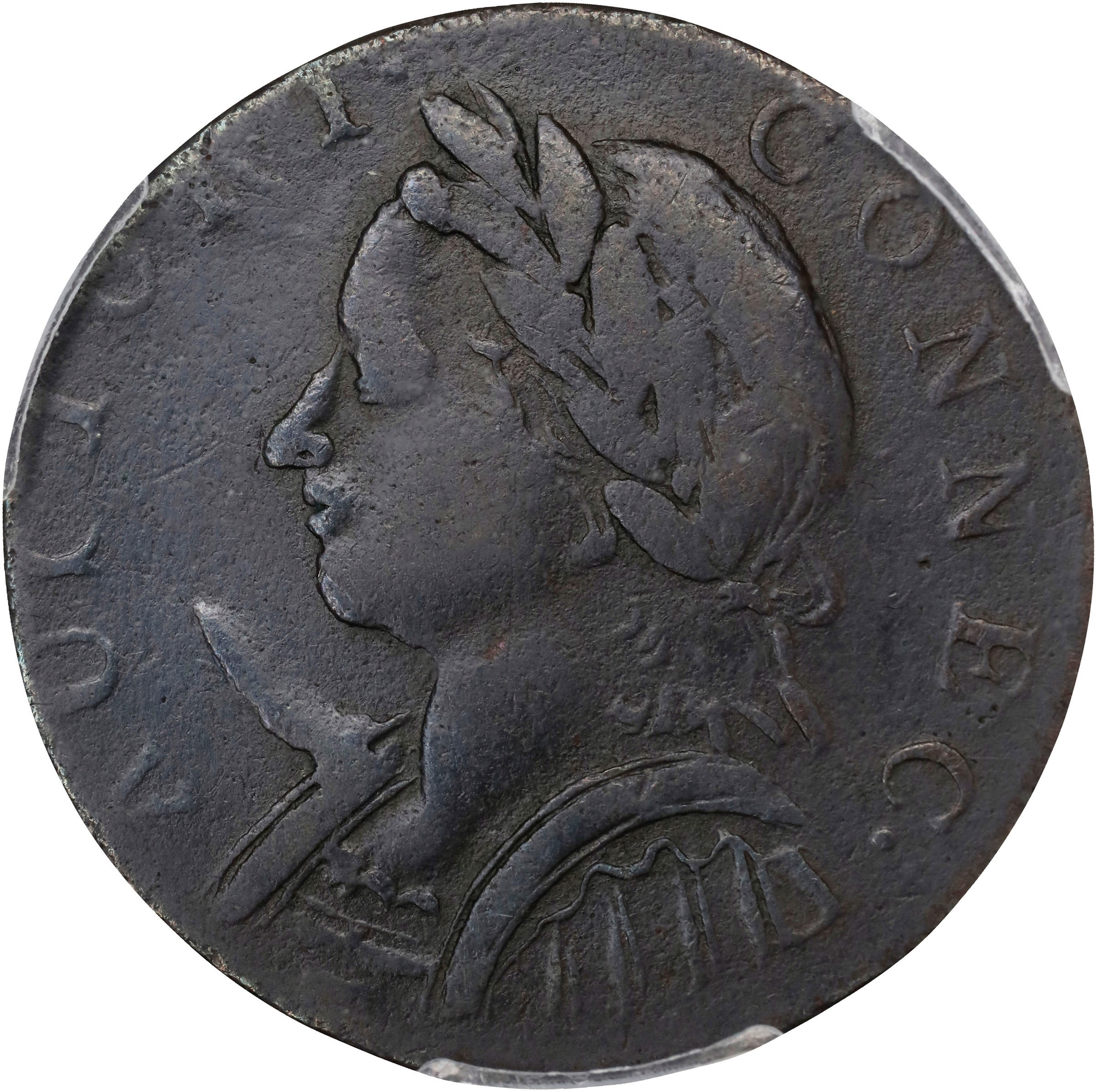 1787 Copper Connecticut, Mailed Bust Left, Horned MS BN thumbnail 11