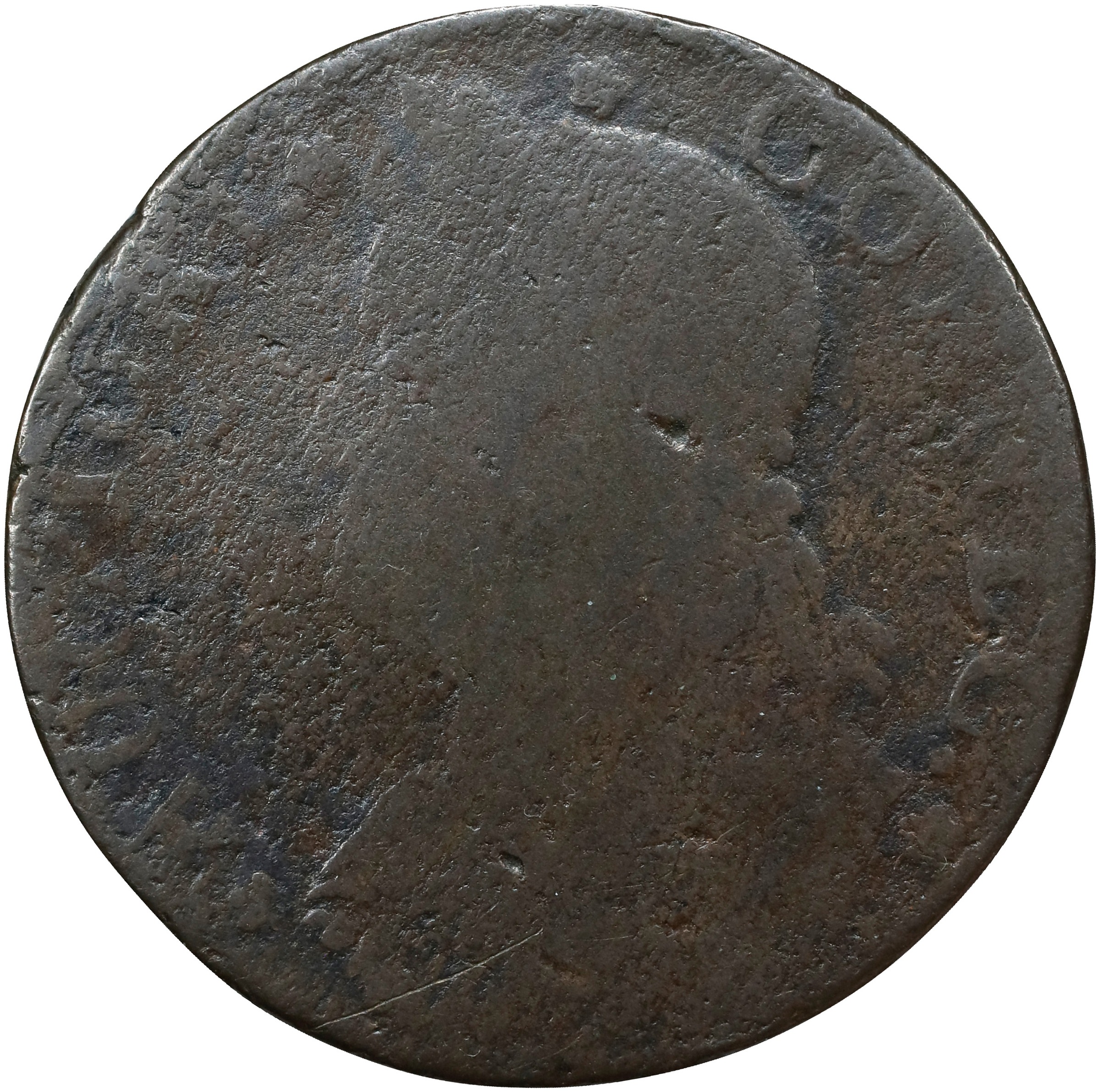 1788 Copper Connecticut, Draped Bust Left, CONNLC MS BN thumbnail 2