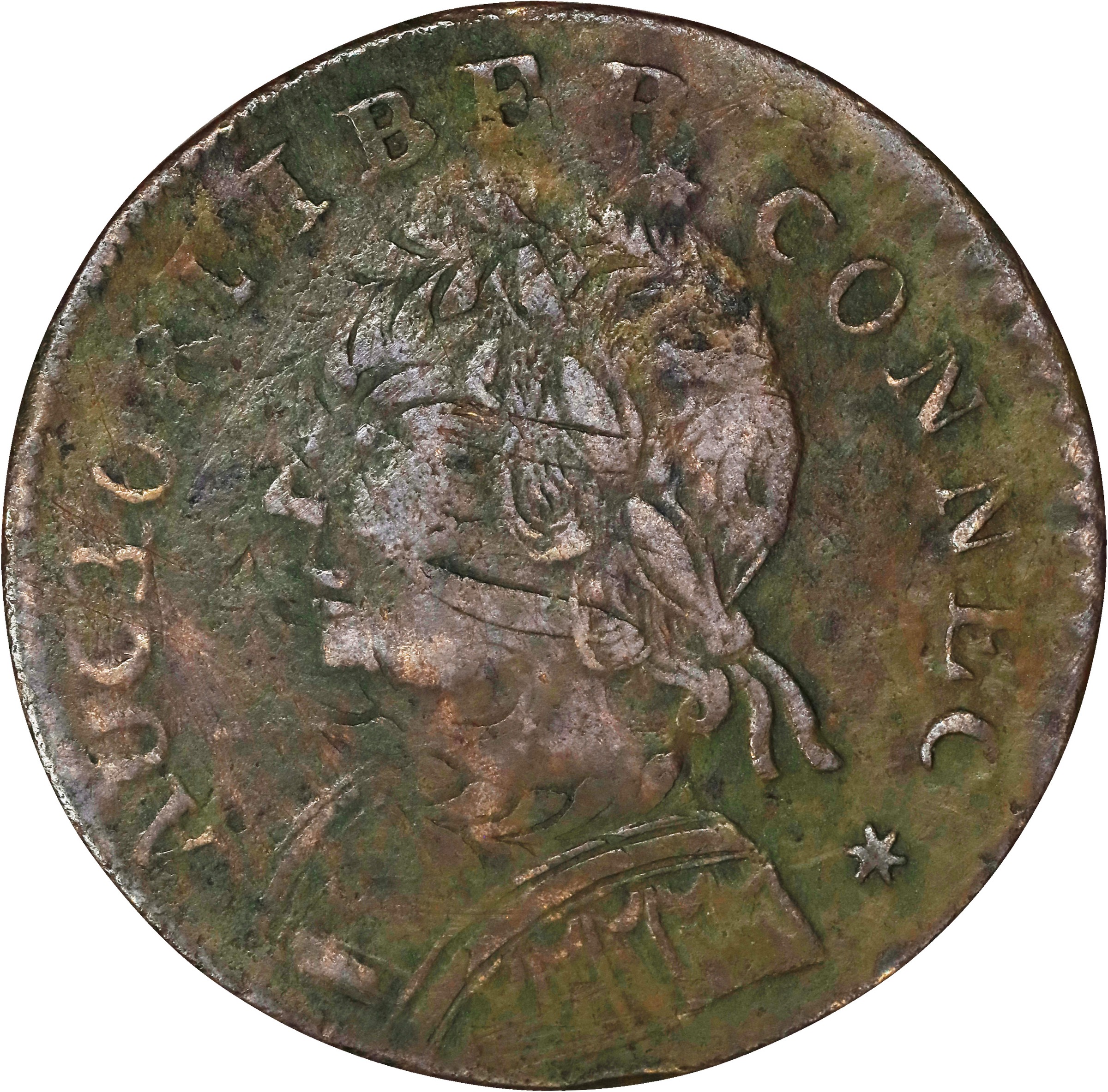 1788 Copper Connecticut, Mailed Bust Left MS BN thumbnail 4