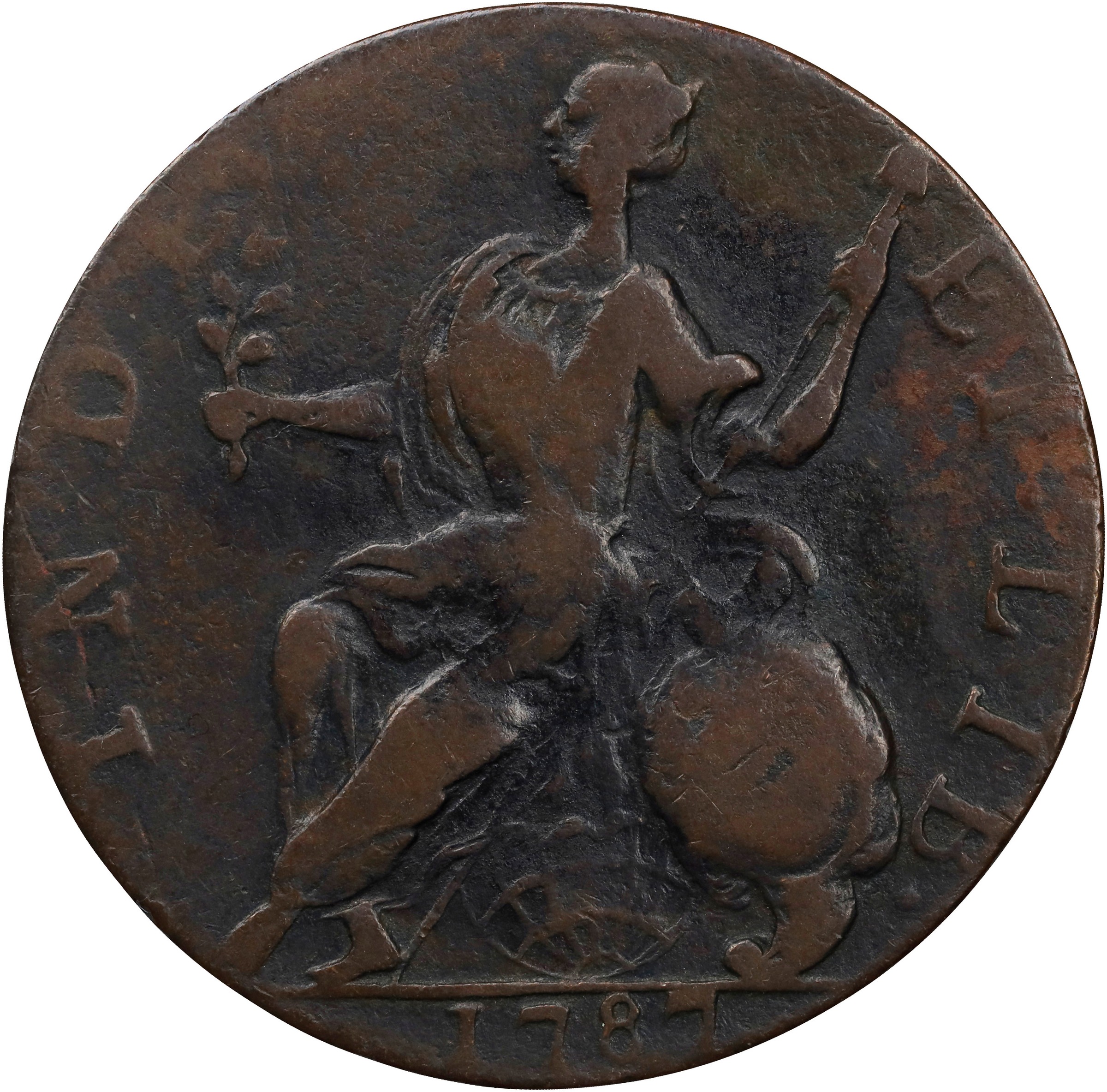 1787 Copper Connecticut, Mailed Bust Left, Horned MS BN thumbnail 12