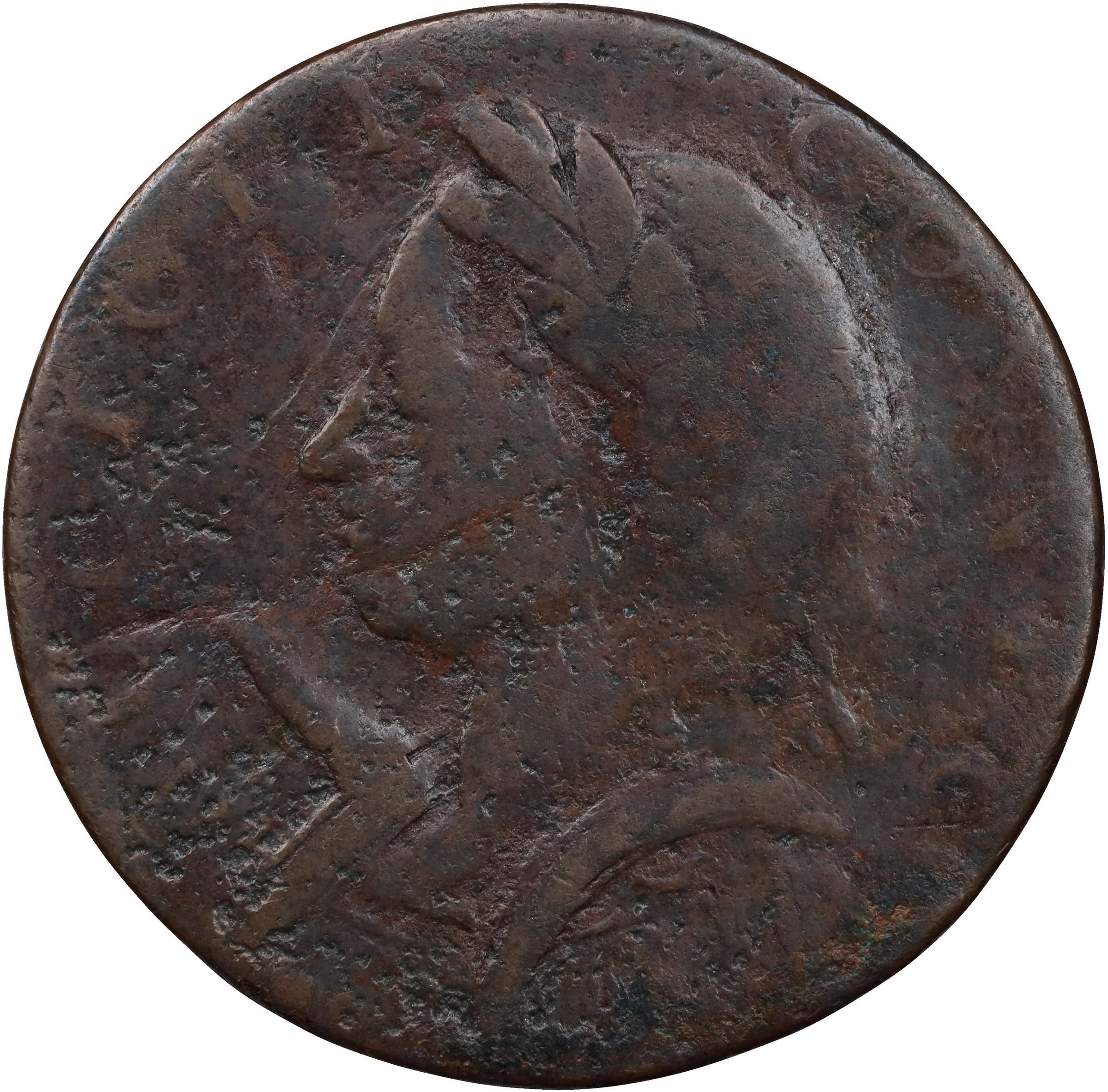 1787 Copper Connecticut, Mailed Bust Left, Horned MS BN thumbnail 6