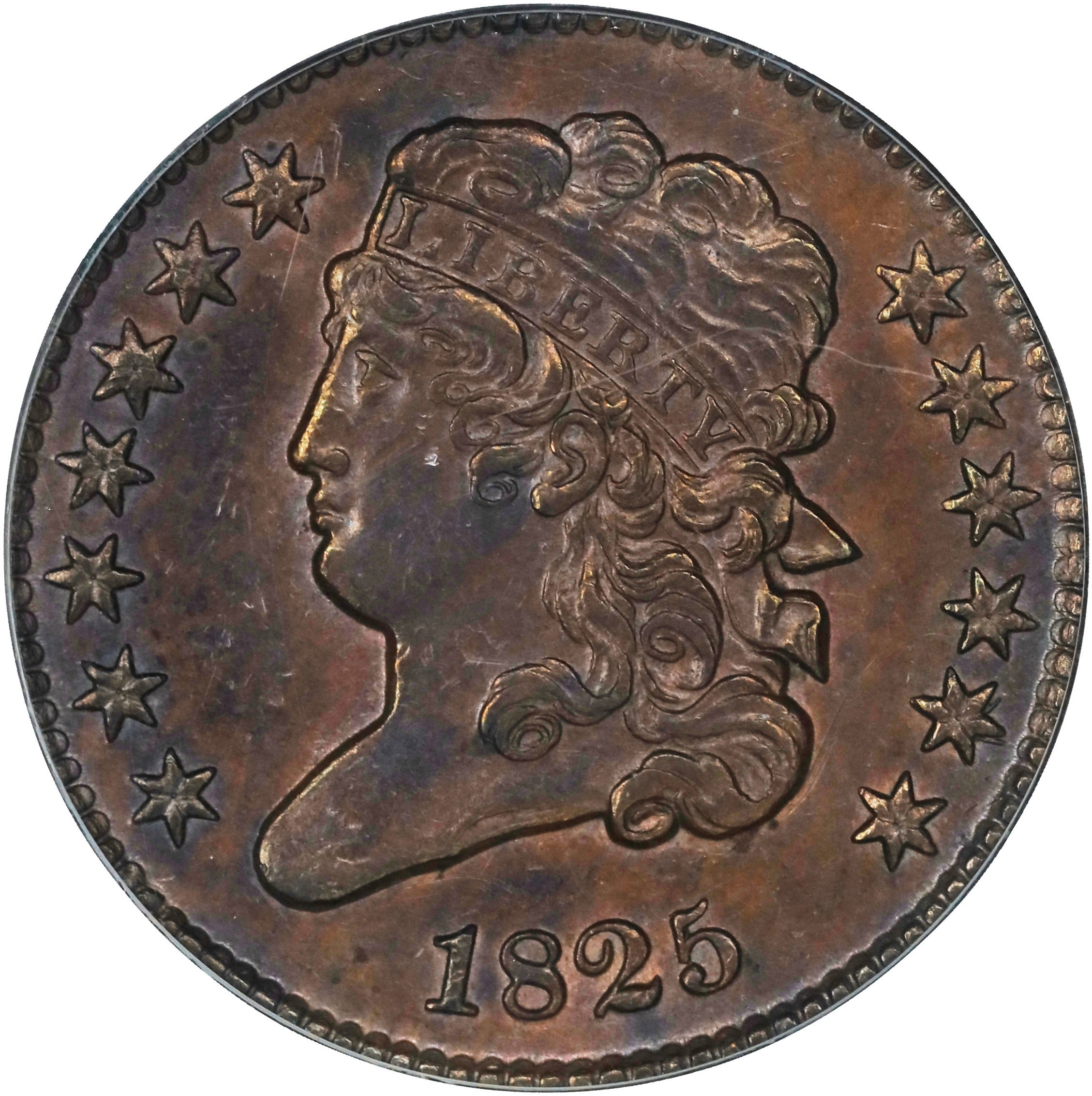 1825 1/2c MS BN VF30 BN CAC thumbnail 3