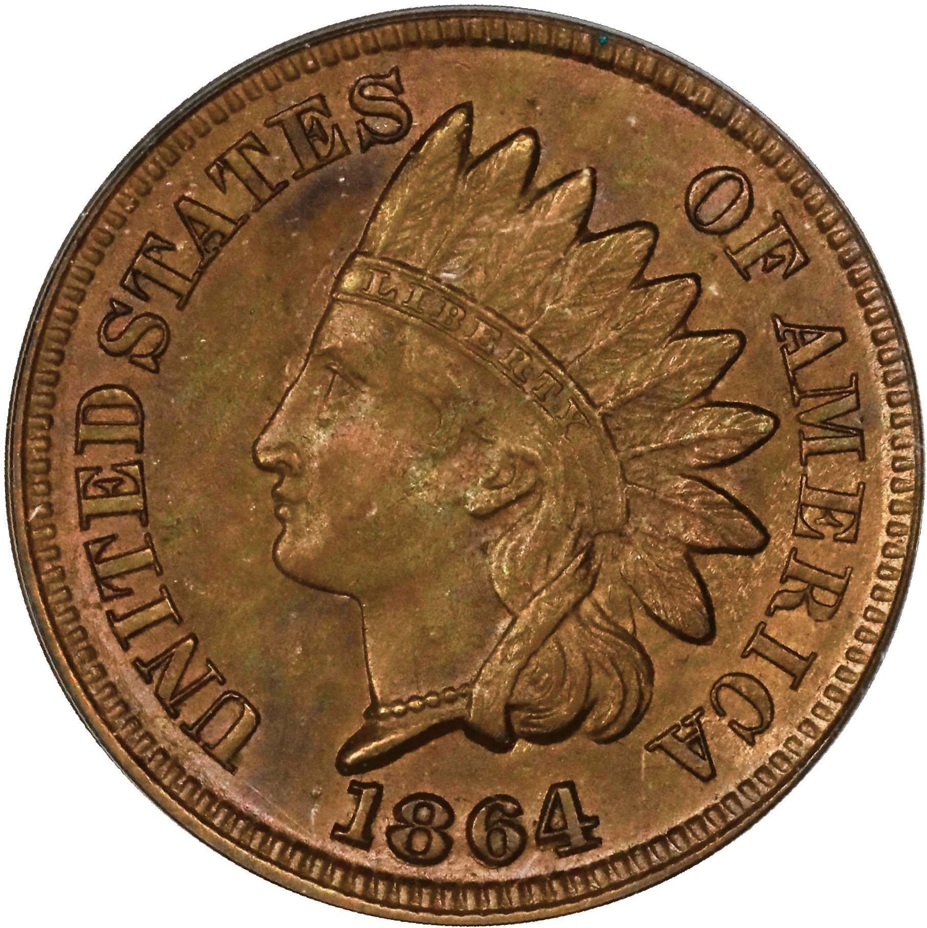 1864 1c Bronze MS BN thumbnail 3