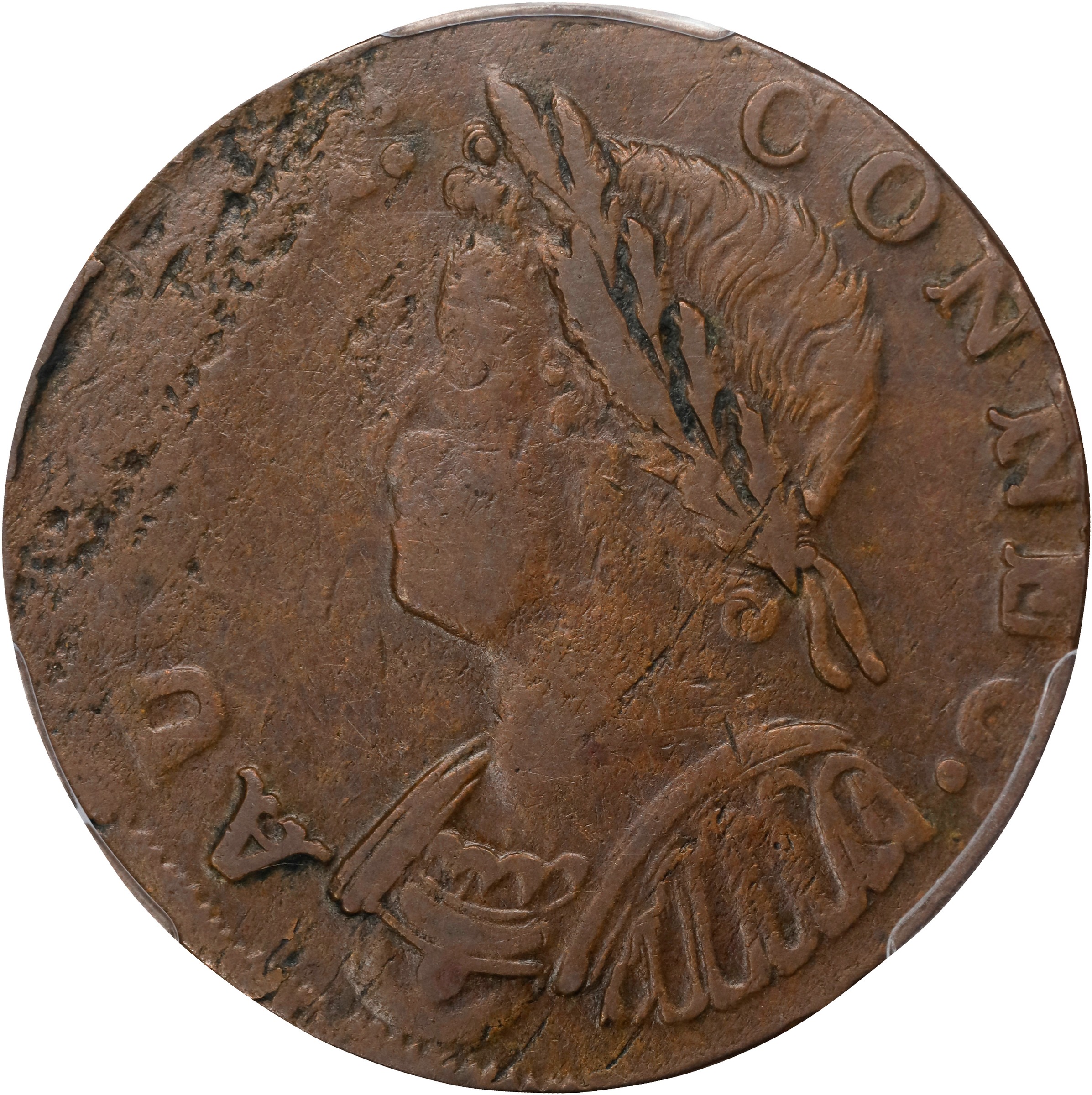 1786 Copper Connecticut, Mailed Bust Left MS BN thumbnail 4