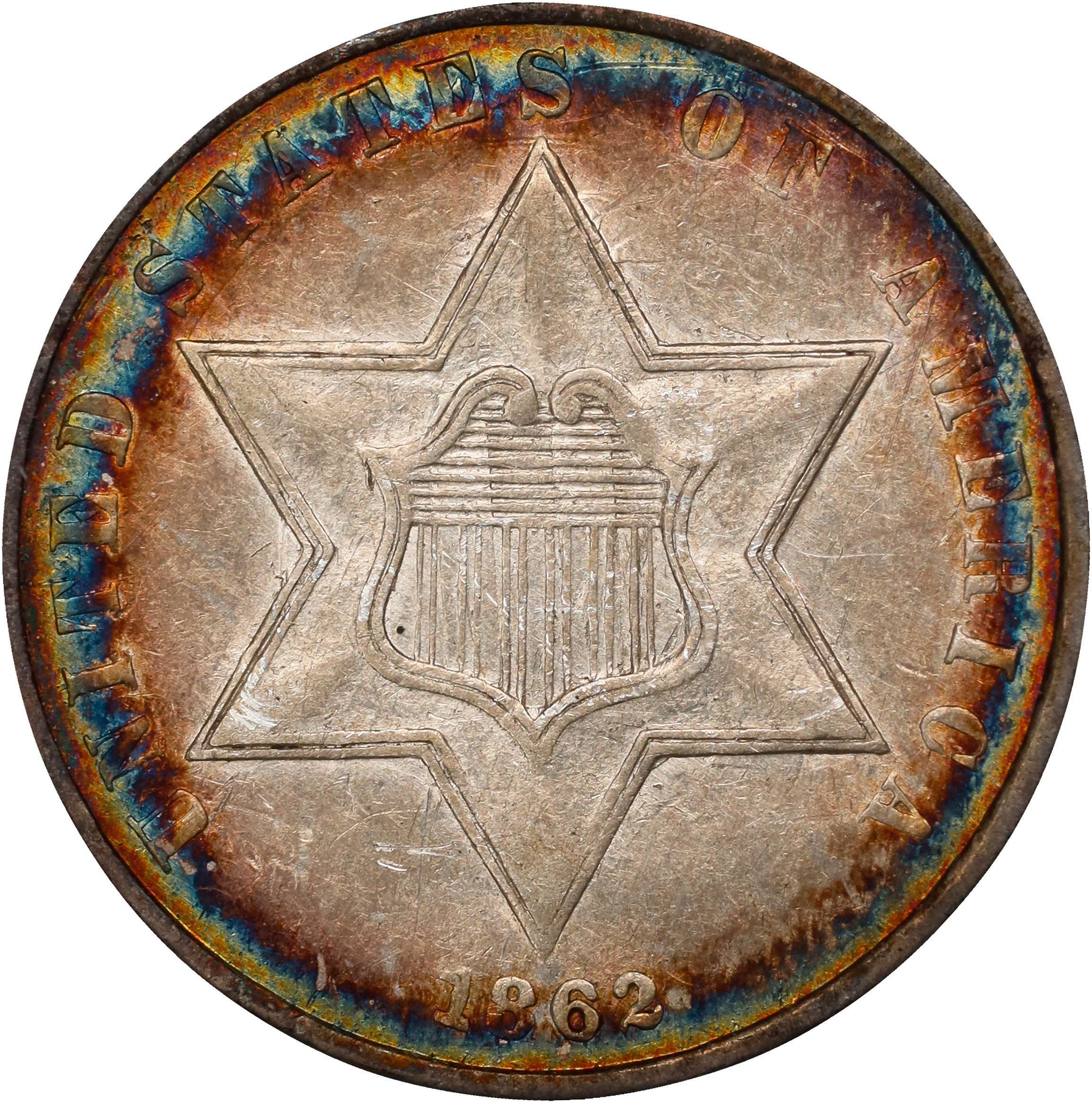 1862 3cS MS PL MS64 PL CAC thumbnail 2