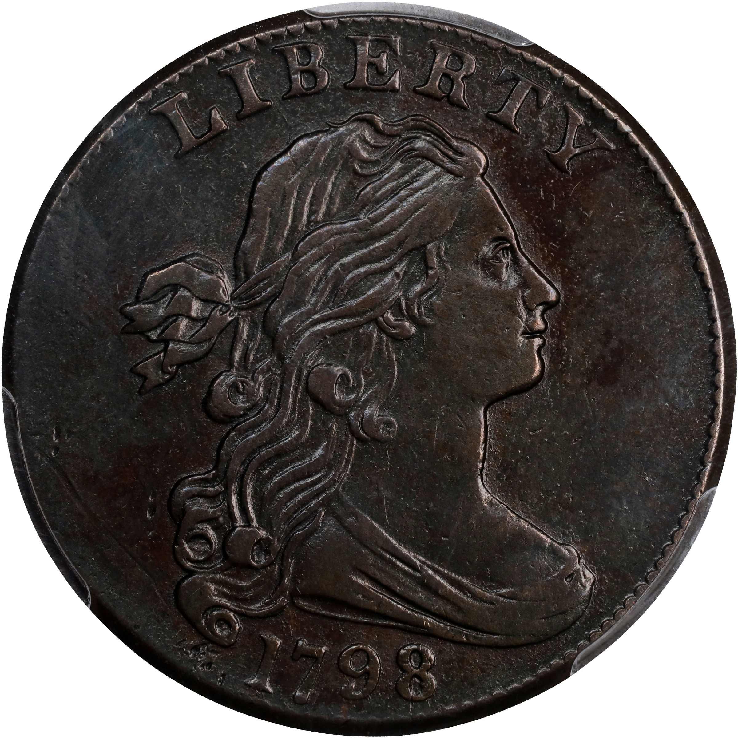 1798 1c 2nd Hair Style MS BN VG10 BN CAC thumbnail 3