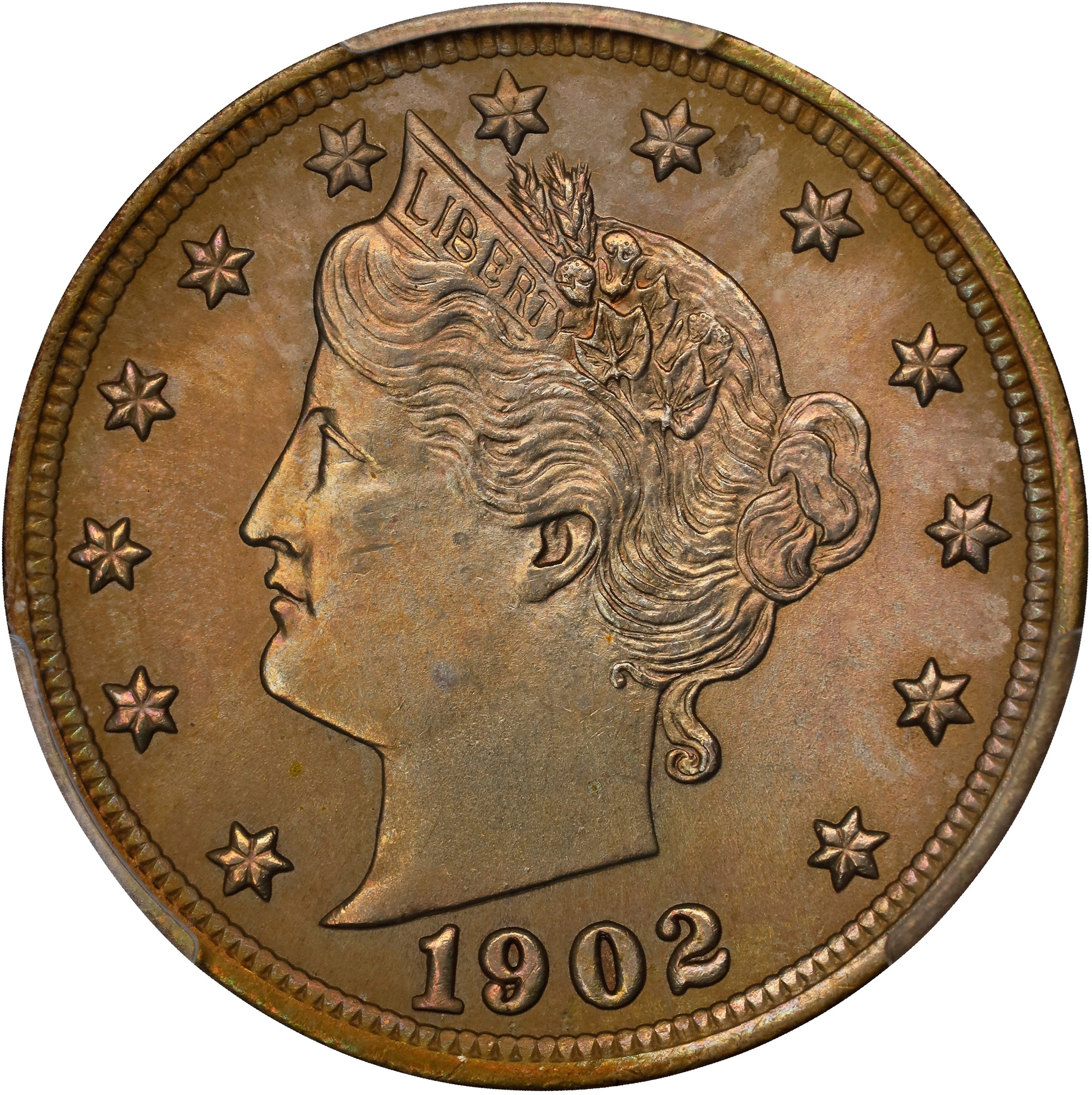 1902 5c AG3 CAC thumbnail 3