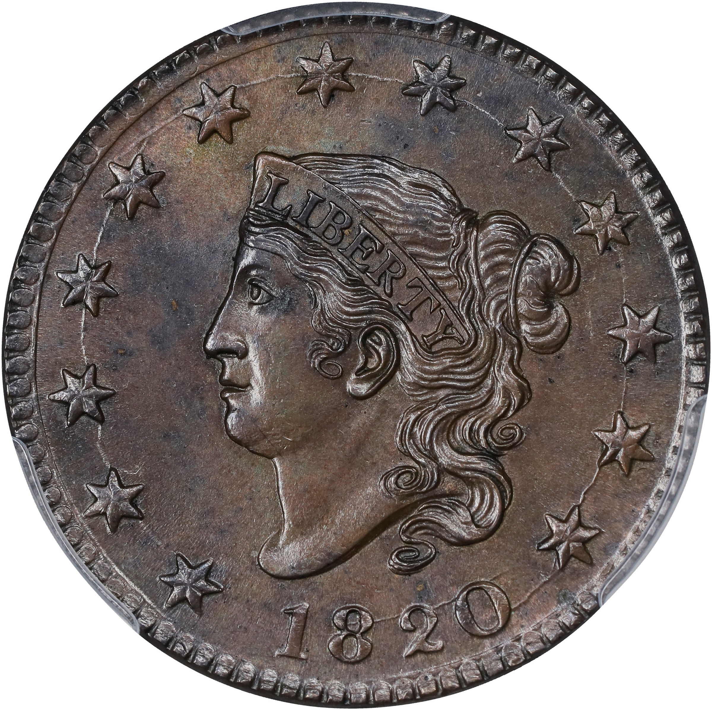 1820 1c Large Date MS BN thumbnail 3