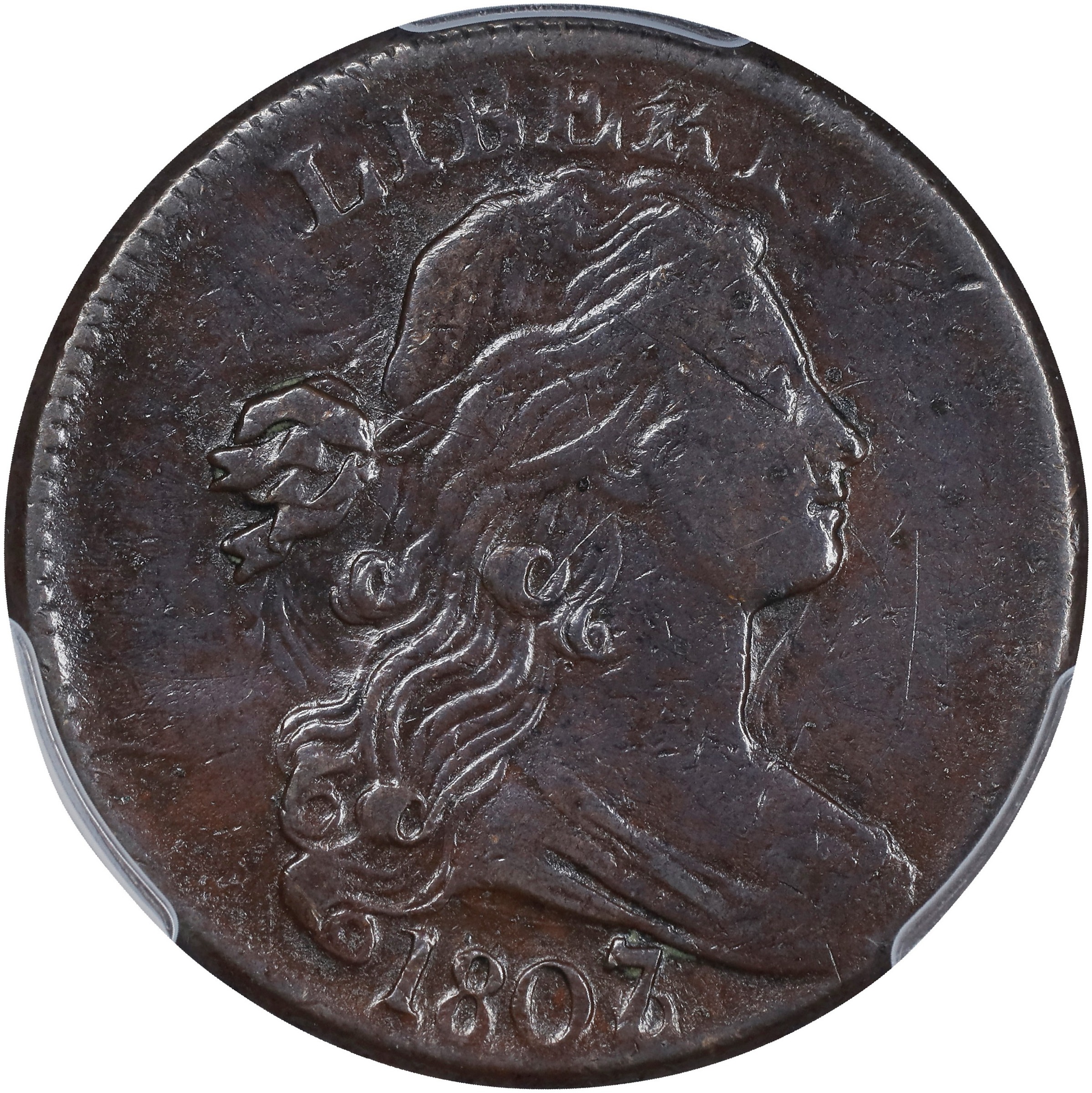 1807/6 1c Large 7 MS BN VF20 BN CAC thumbnail 3