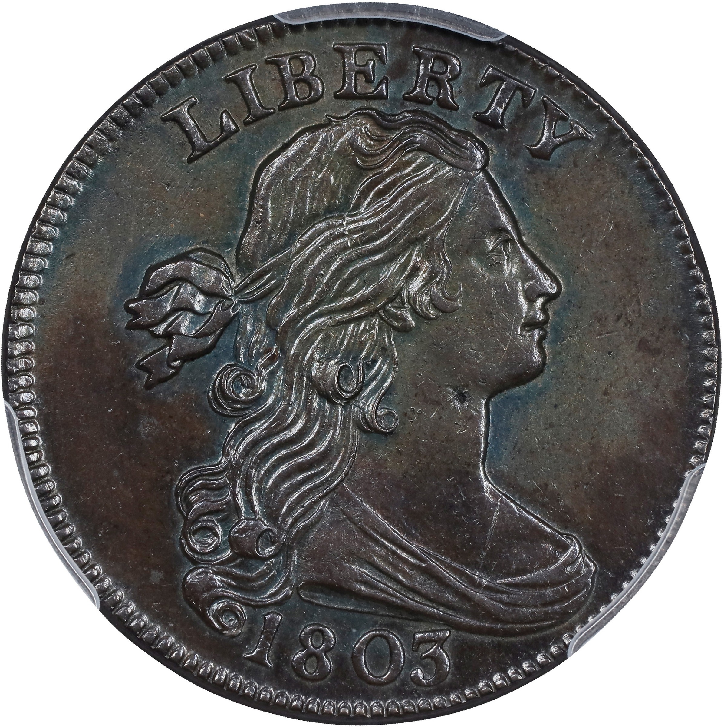 1803 1c Small Date, Small Fraction MS BN AU58 BN CAC thumbnail 3