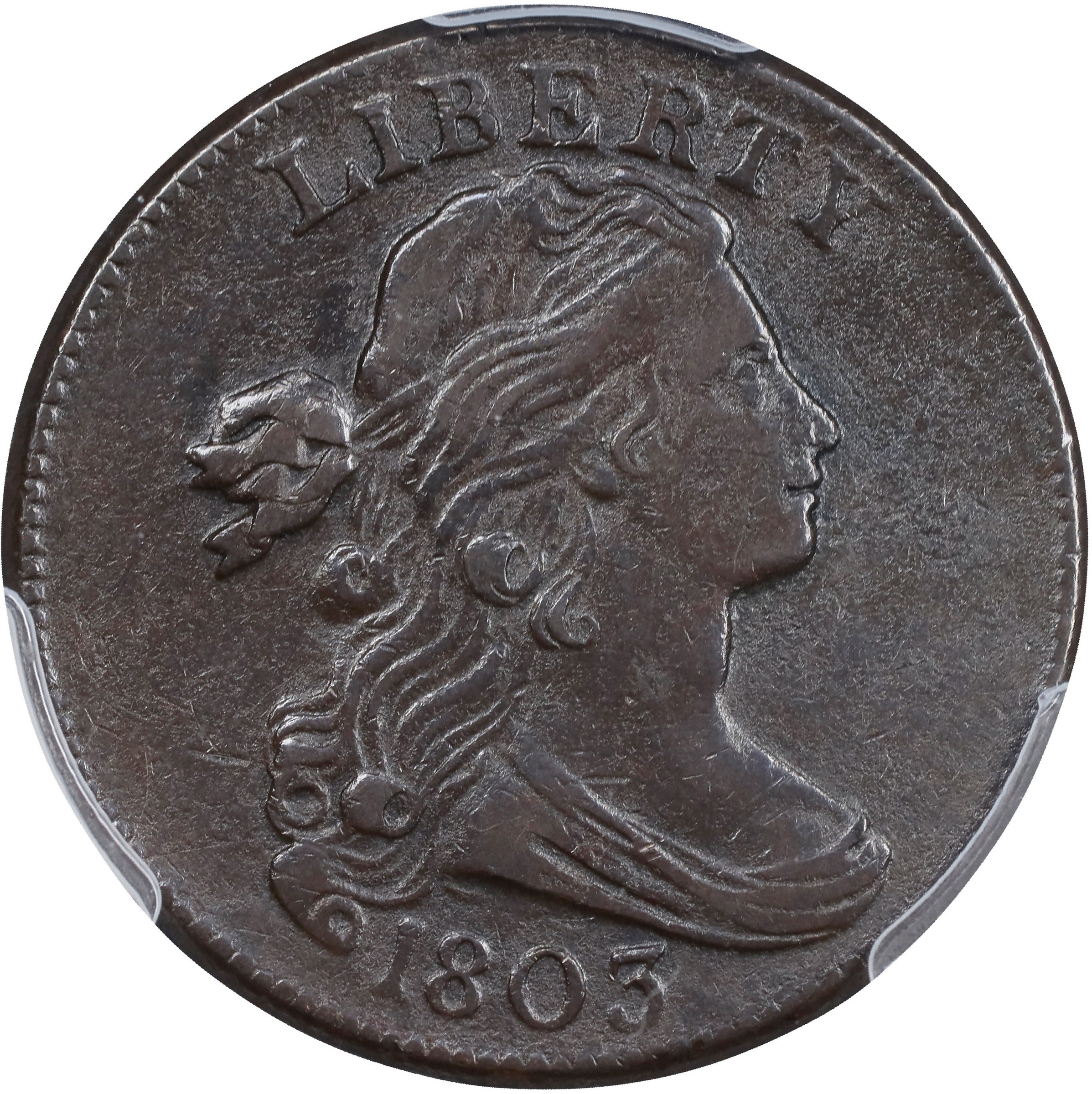 1803 1c Small Date, Small Fraction MS BN AU58 BN CAC thumbnail 5