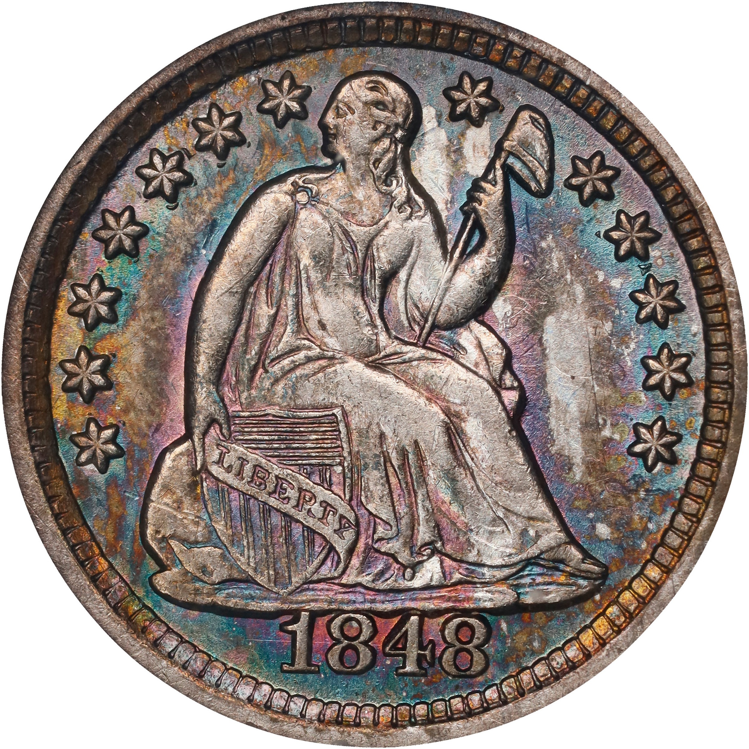 1848-O H10c XF40 CAC thumbnail 3
