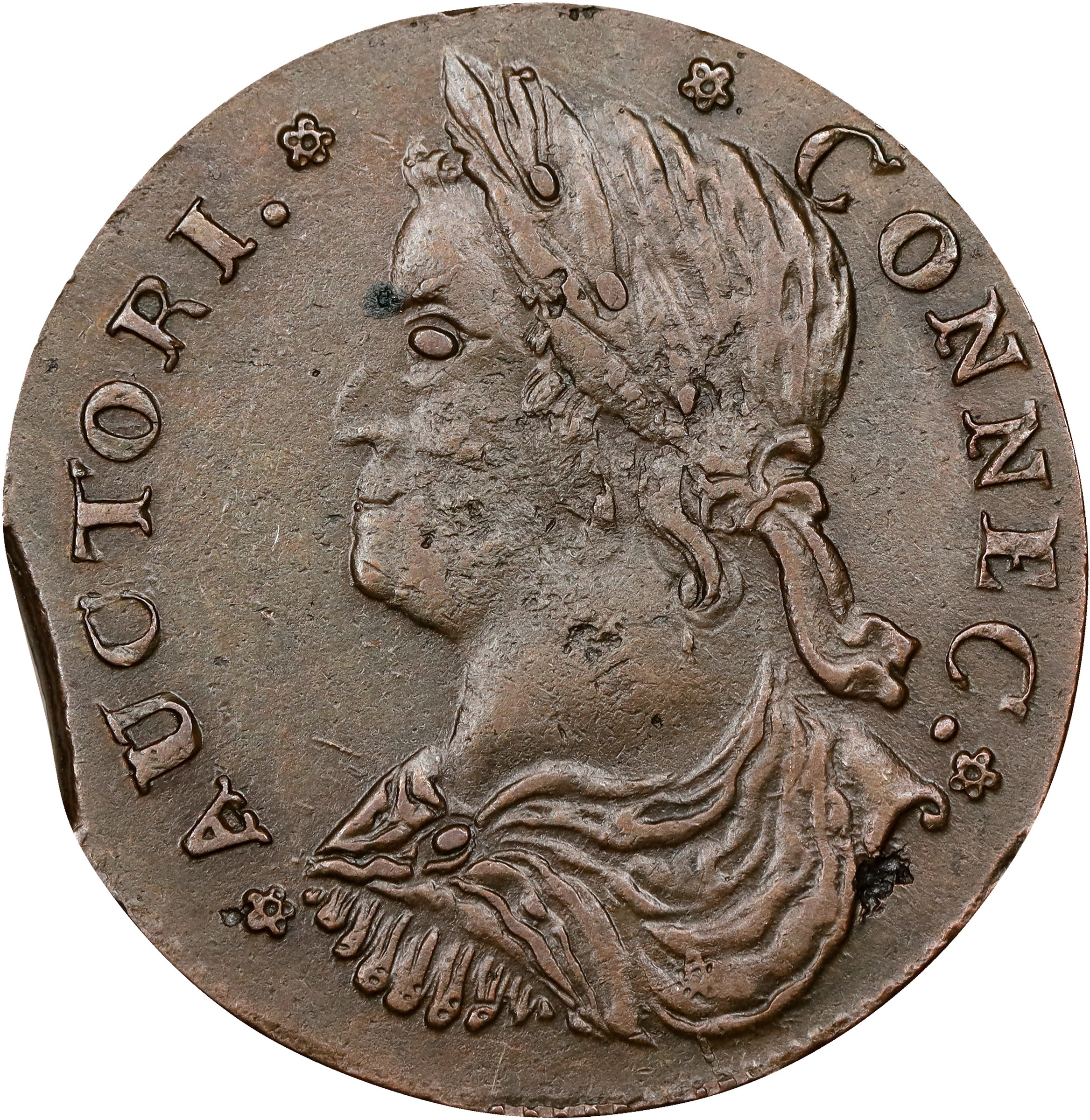 1788 Copper Connecticut, Draped Bust Left MS RB thumbnail 2