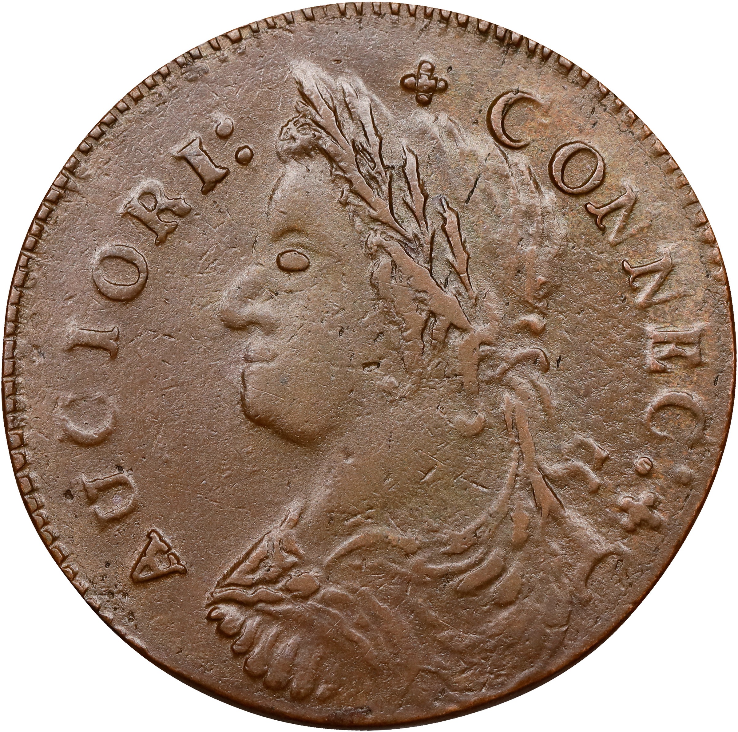 1787 Copper Connecticut, Draped Bust Left, AUCIORI MS BN thumbnail 2