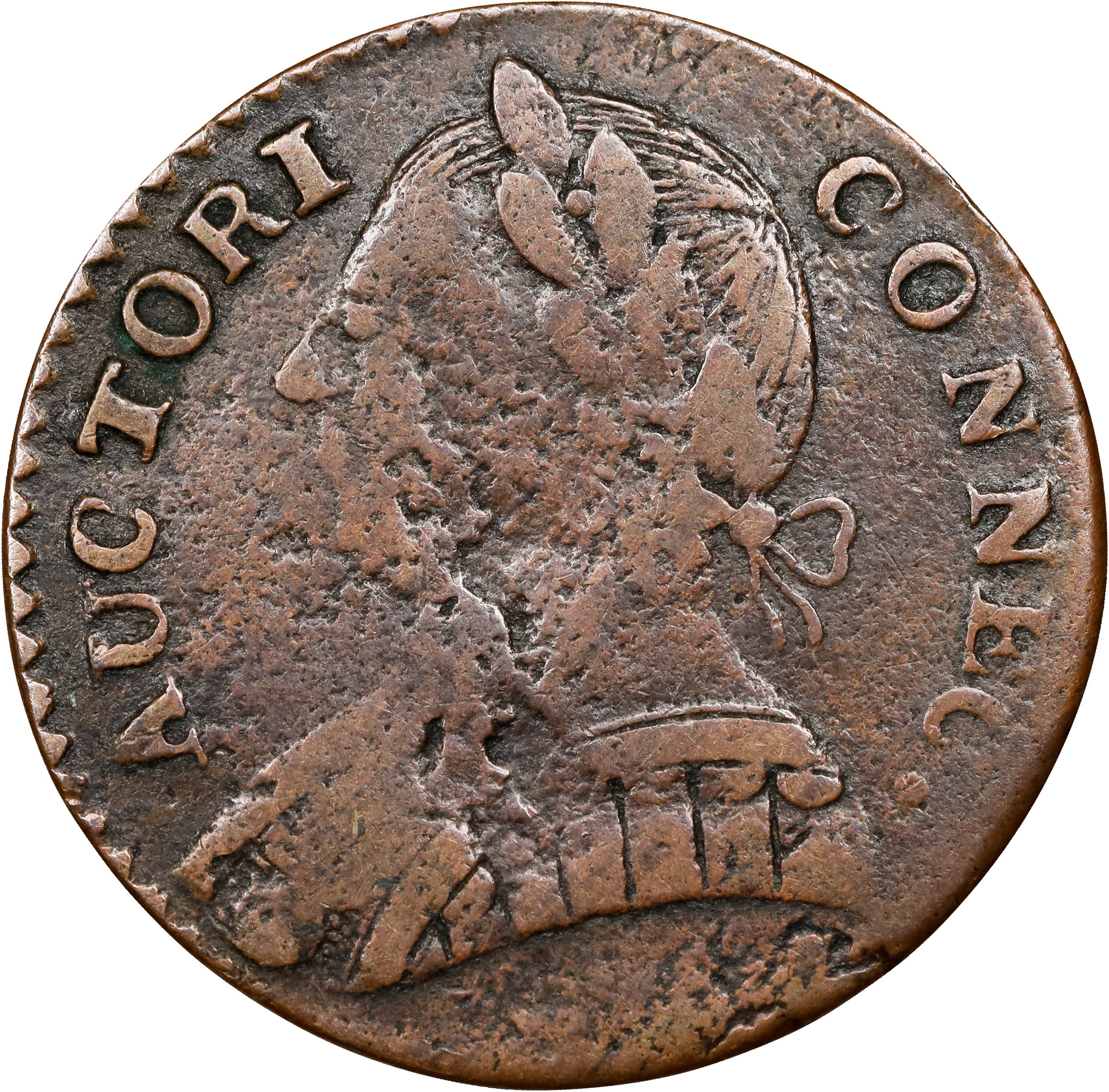 1787 Copper Connecticut, Mailed Bust Left MS BN thumbnail 2