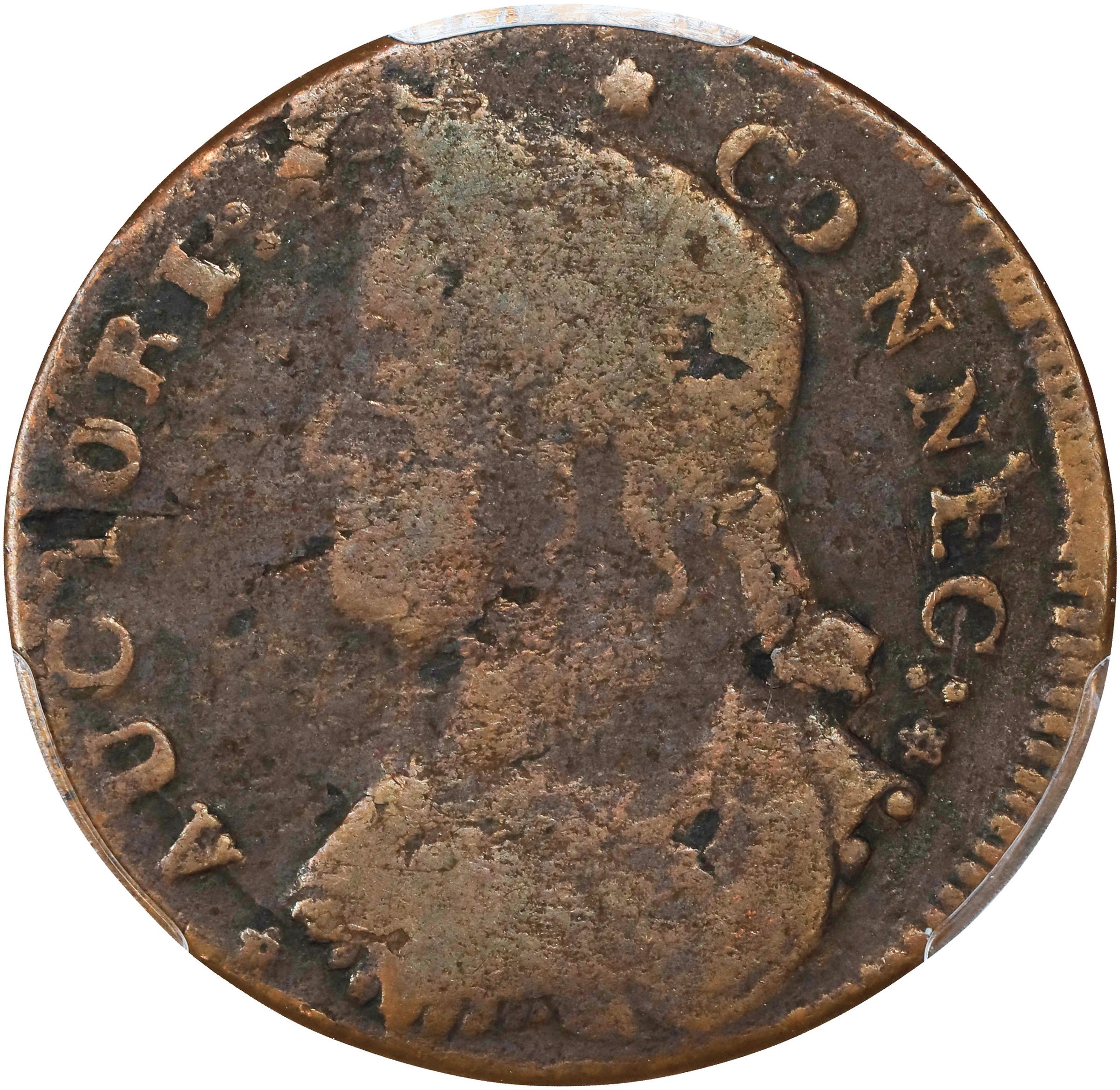 1787 Copper Connecticut, Draped Bust Left MS BN thumbnail 2