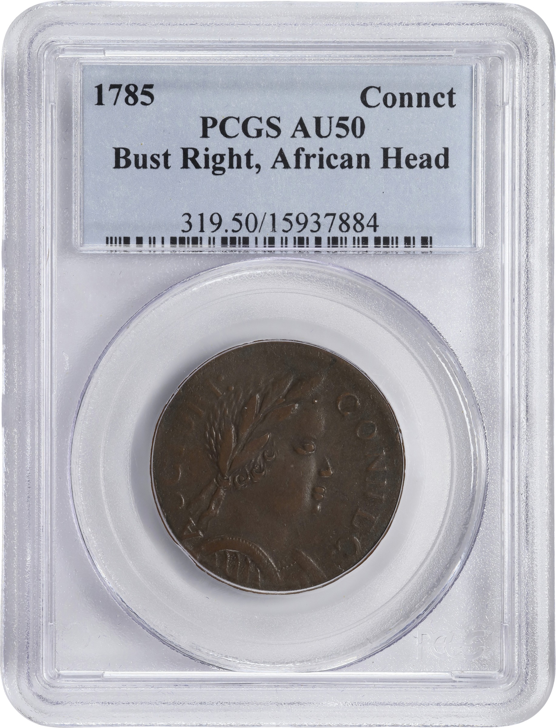 1785 Copper Connecticut, Bust Right, African Head MS BN thumbnail 18