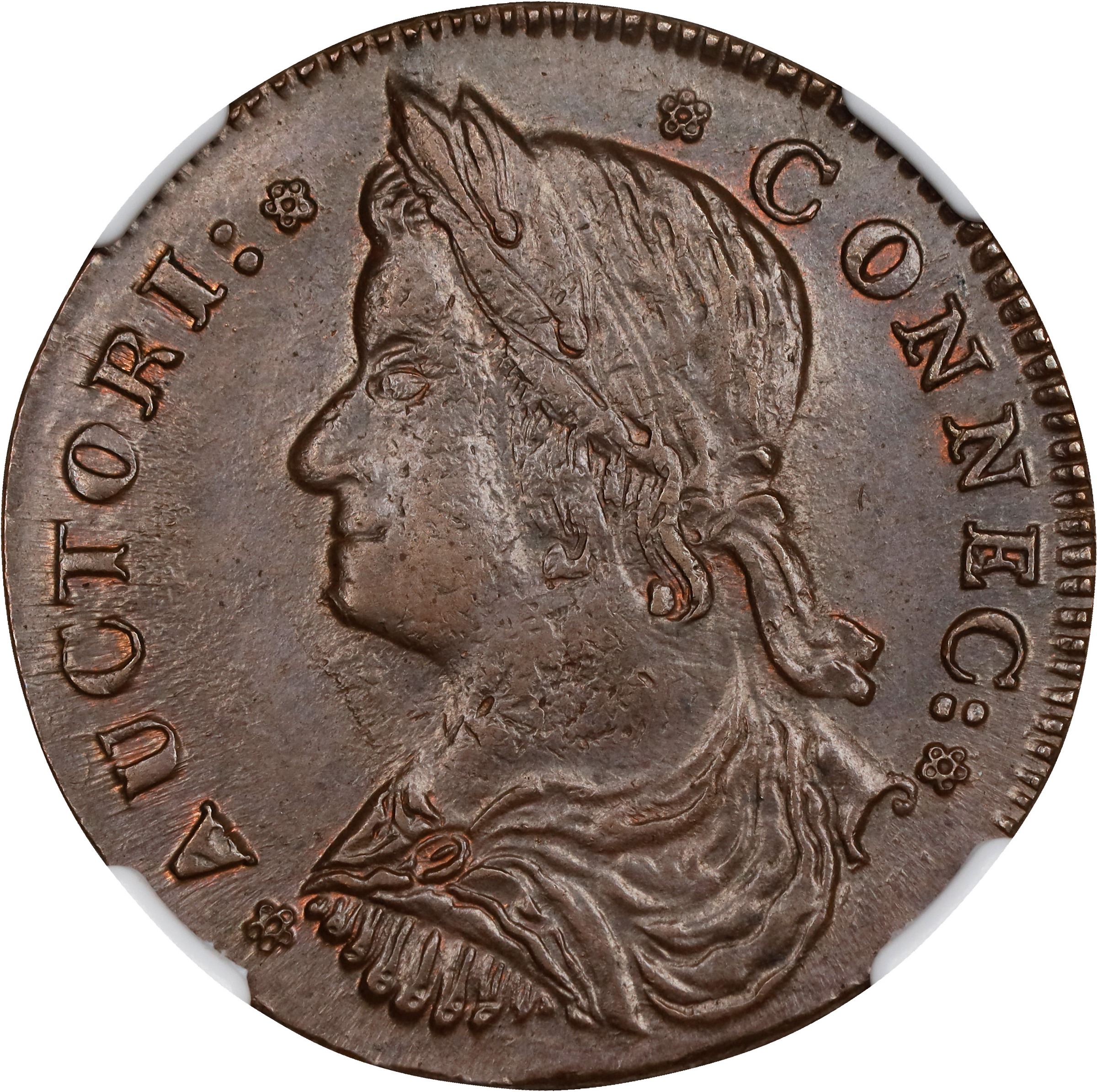 1787 Copper Connecticut, Draped Bust Left MS BN thumbnail 4