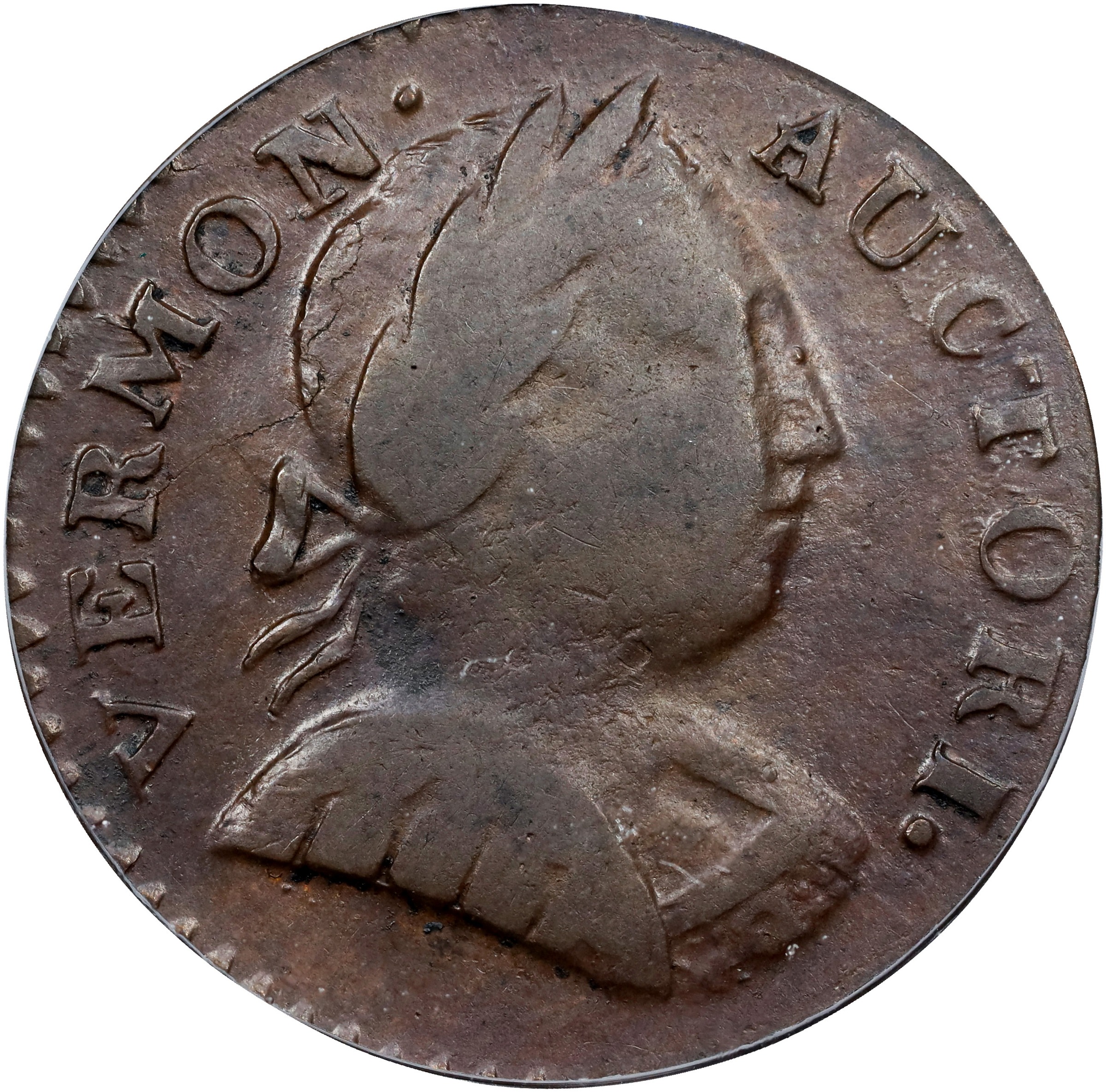 1788 Copper Vermont, Bust Right MS BN thumbnail 2