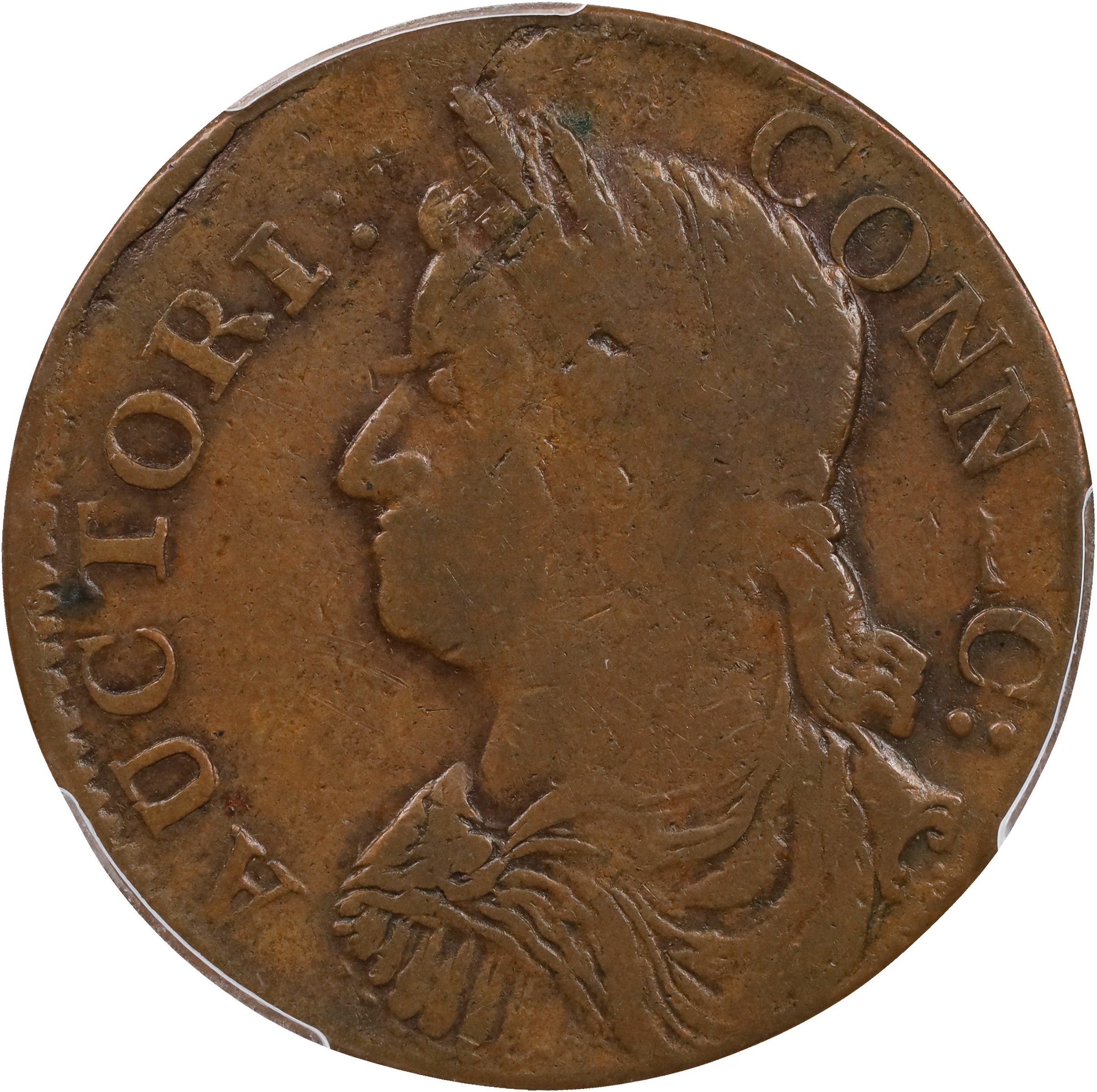 1787 Copper Connecticut, Draped Bust Left MS BN thumbnail 6