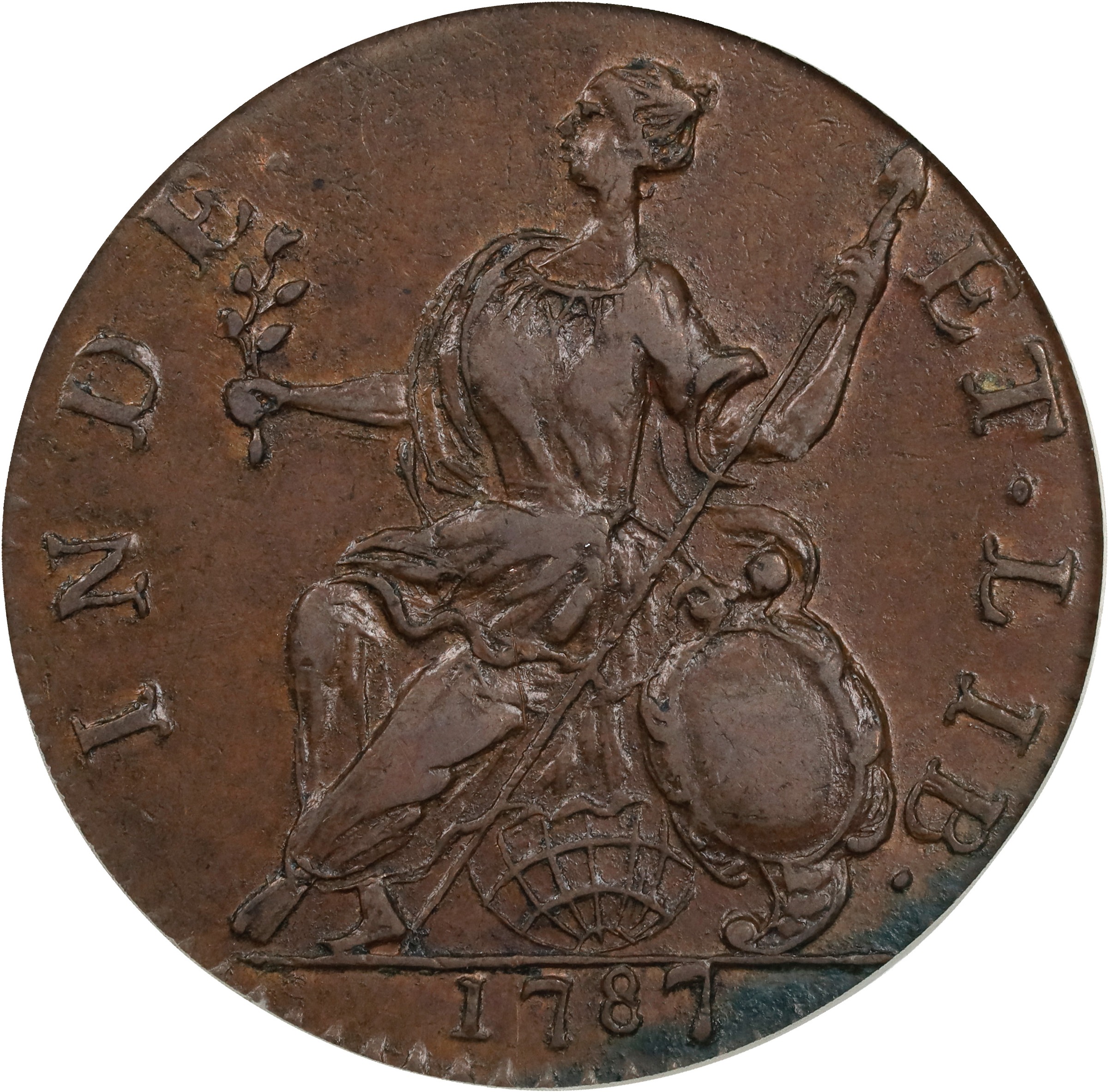 1787 Copper Connecticut, Mailed Bust Left, Horned MS BN thumbnail 11
