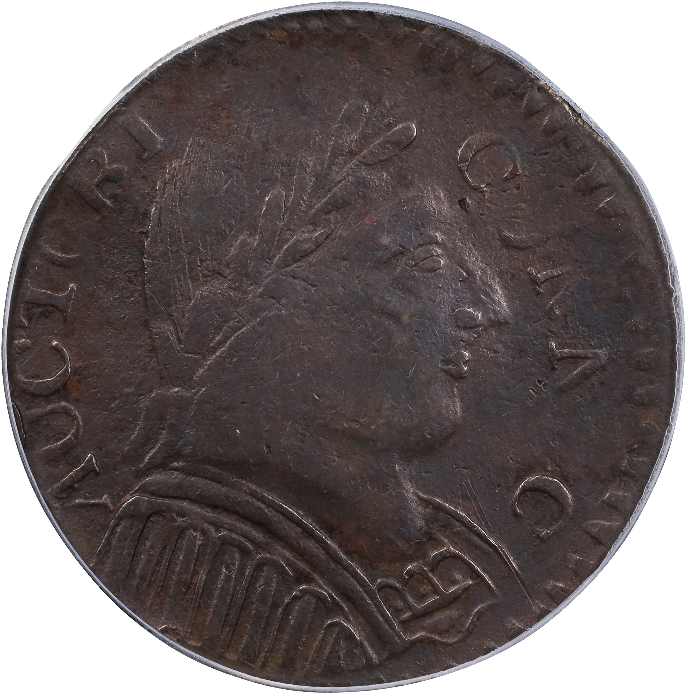 1787 Copper Connecticut, Mailed Bust Right, Mutton MS BN thumbnail 2