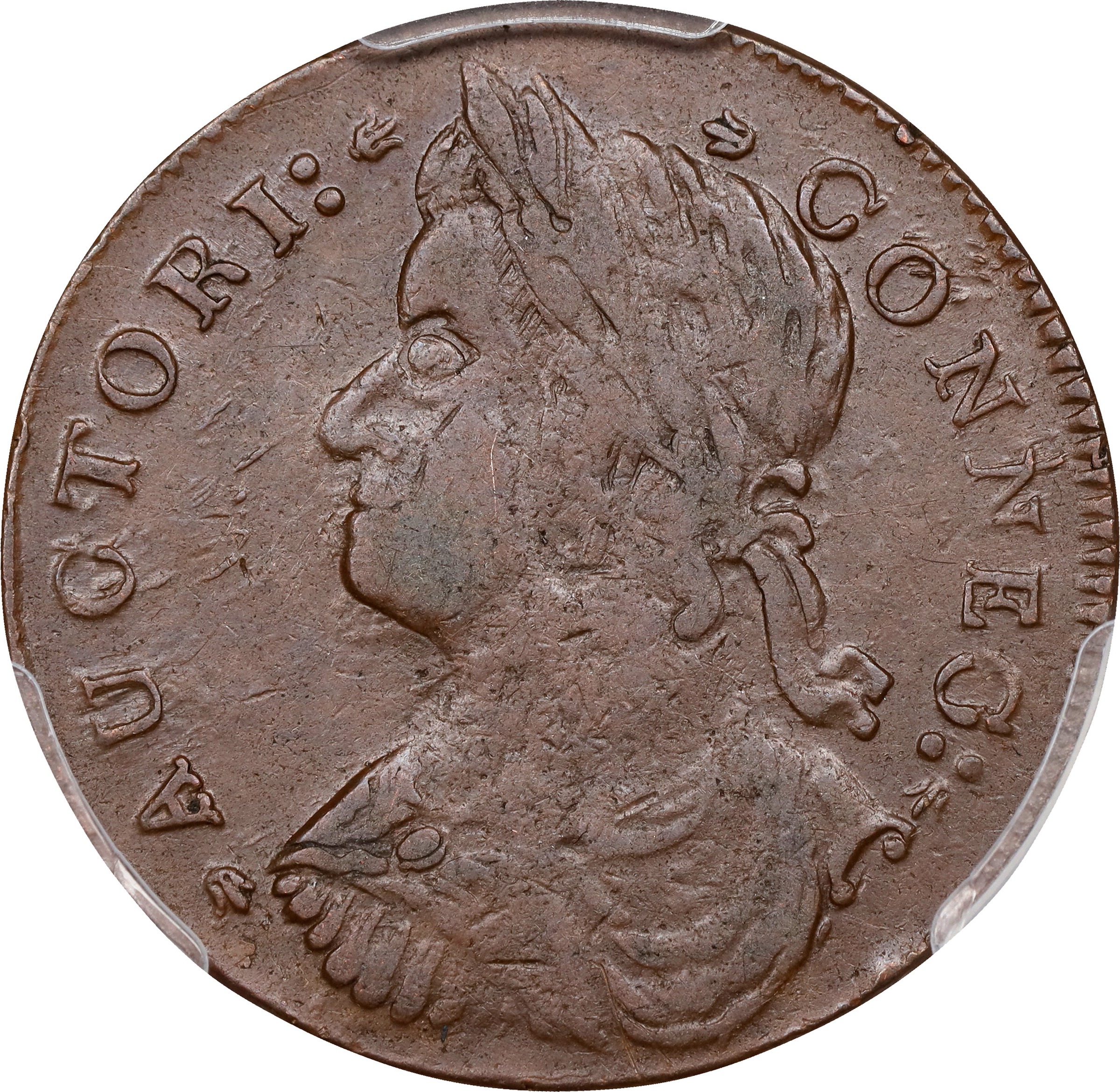 1787 Copper Connecticut, Draped Bust Left MS BN thumbnail 9