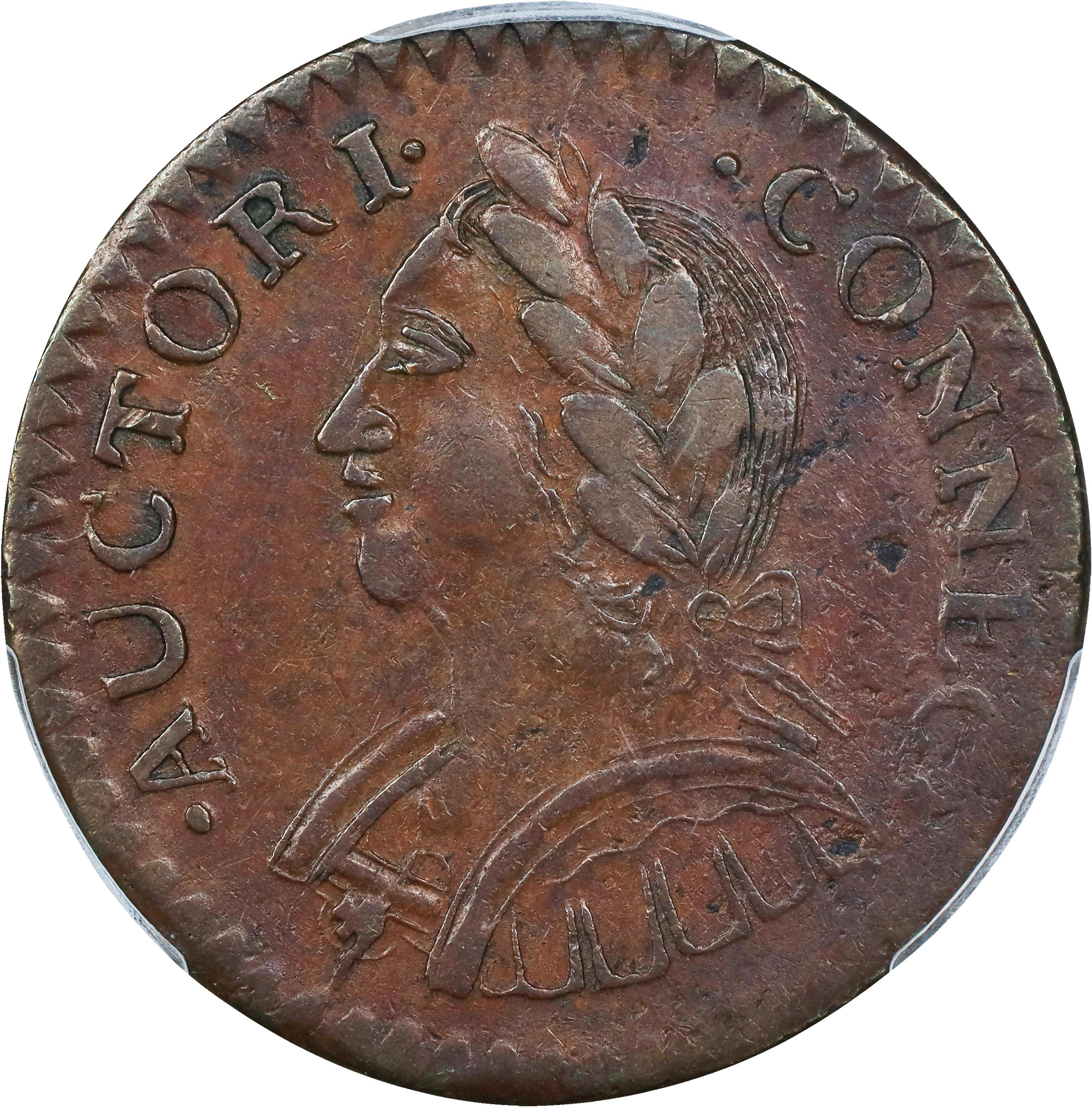 1787 Copper Connecticut, Mailed Bust Left, Laughing MS BN thumbnail 6