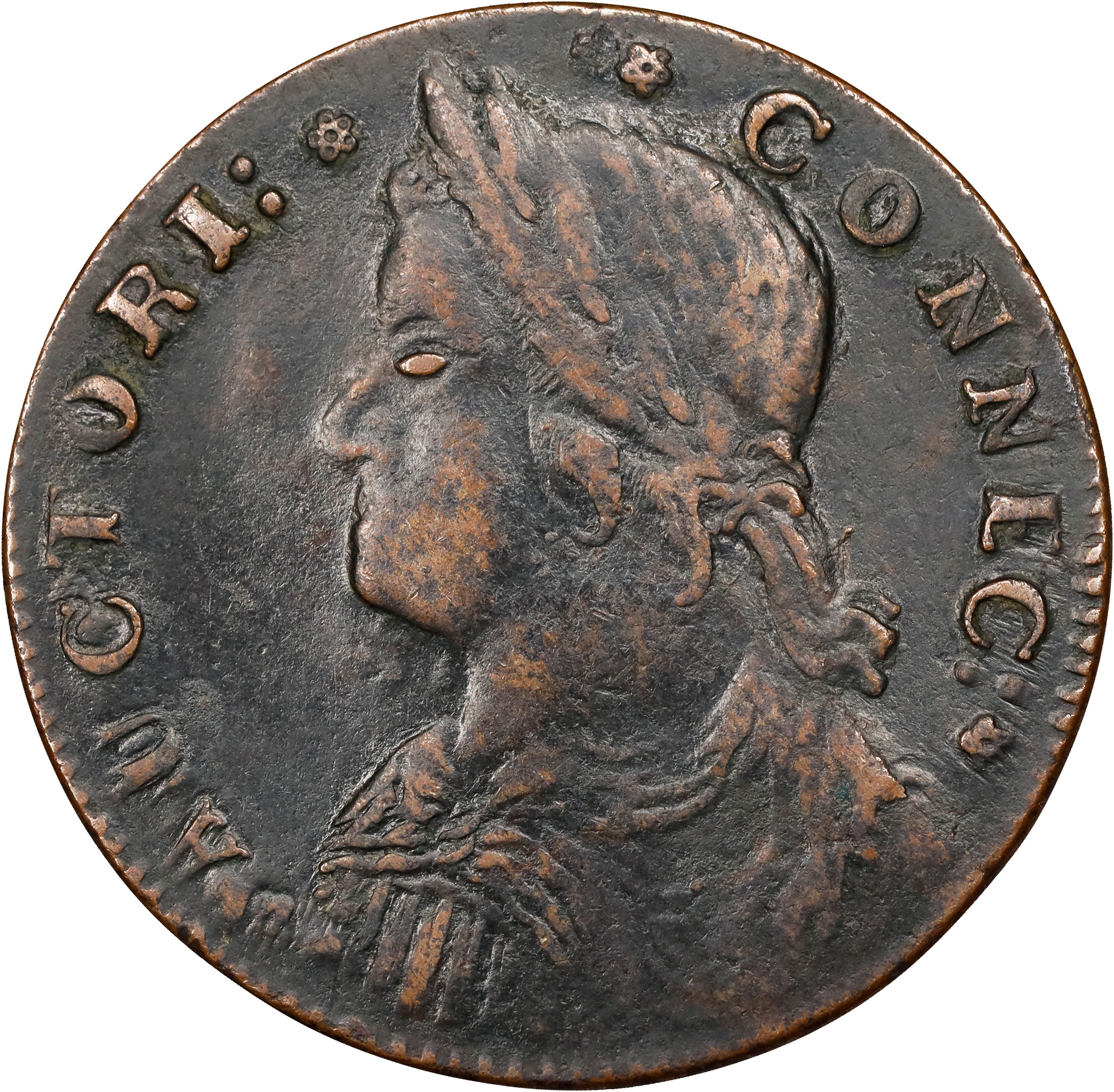 1787 Copper Connecticut, Draped Bust Left MS BN thumbnail 10