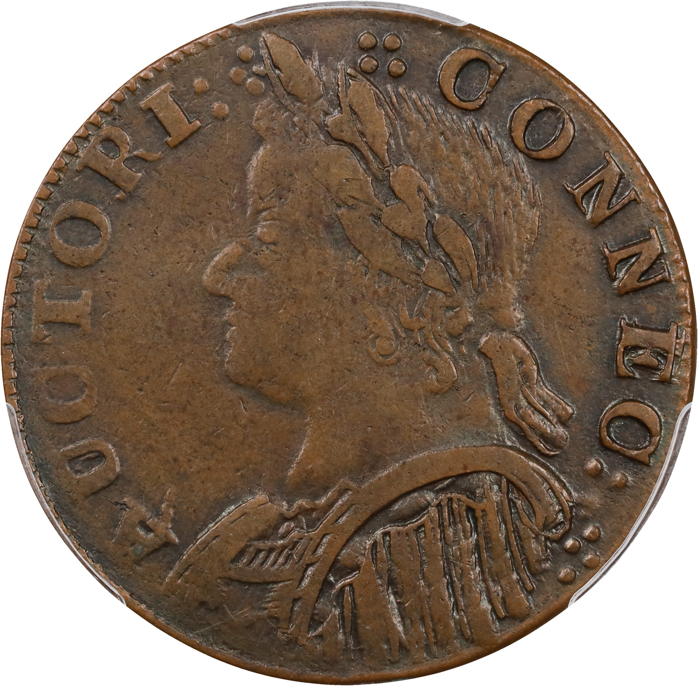 1787 Copper Connecticut, Mailed Bust Left MS BN thumbnail 4