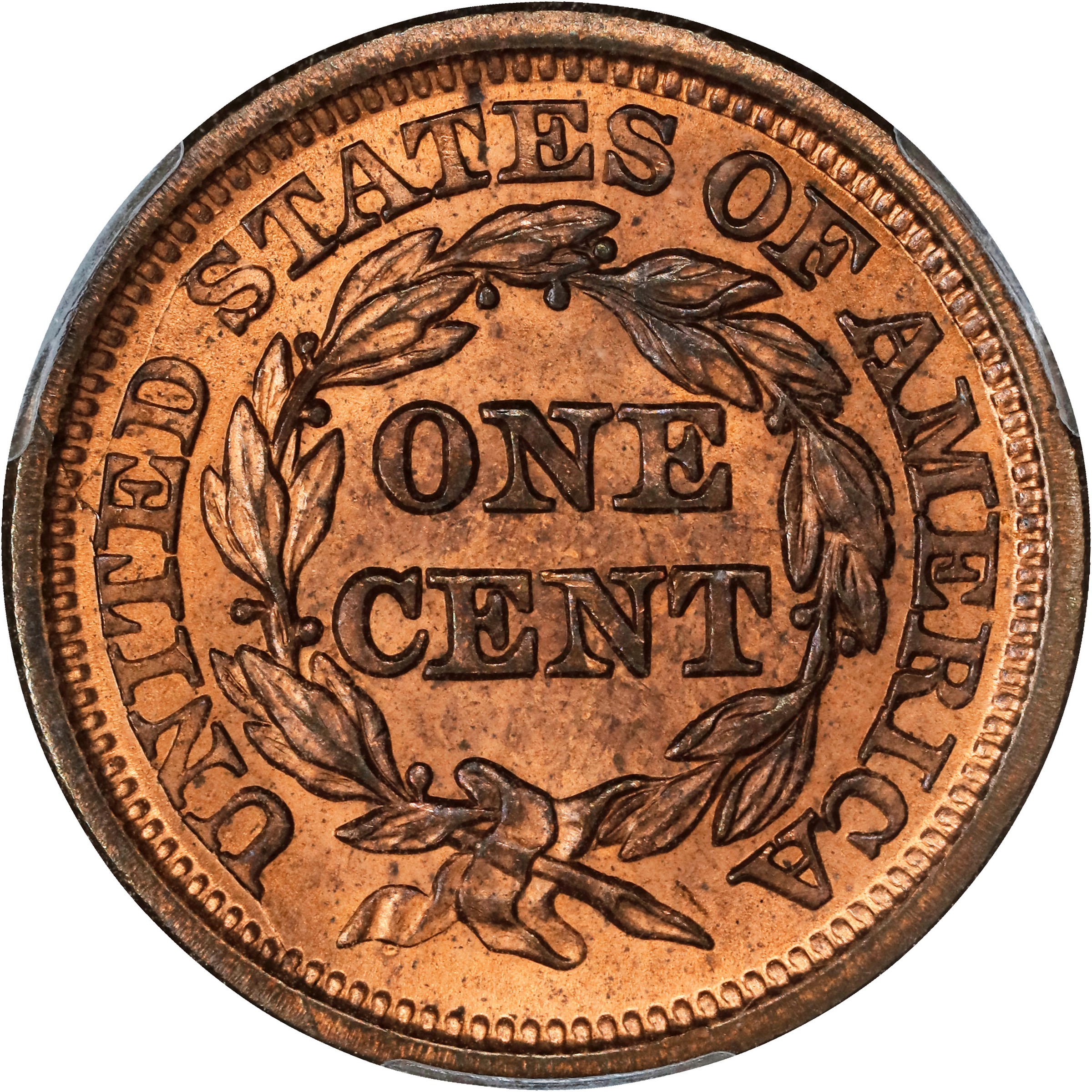 1845 1c MS RB MS64 RB CAC thumbnail 9