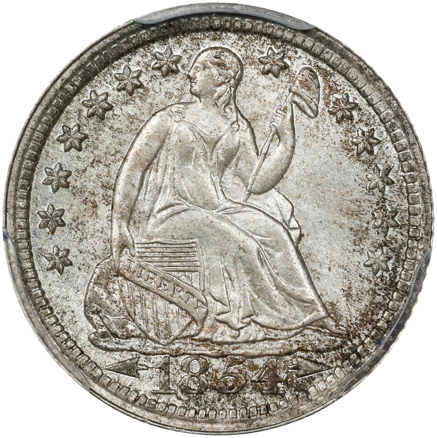 1854 H10c Arrows MS64 CAC thumbnail 2