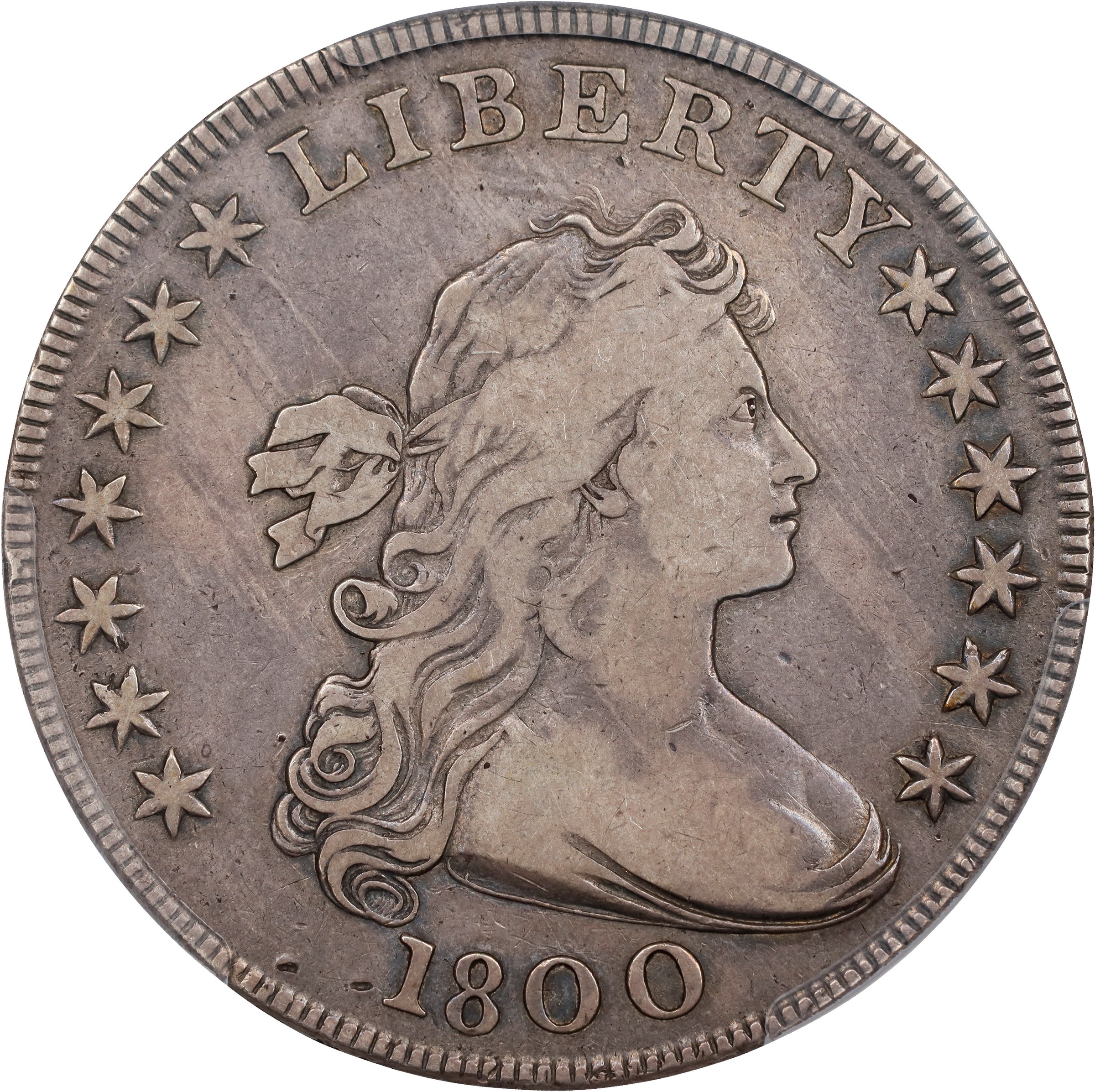 1800 $1  Wide Date, Low 8 MS60 CAC thumbnail 2