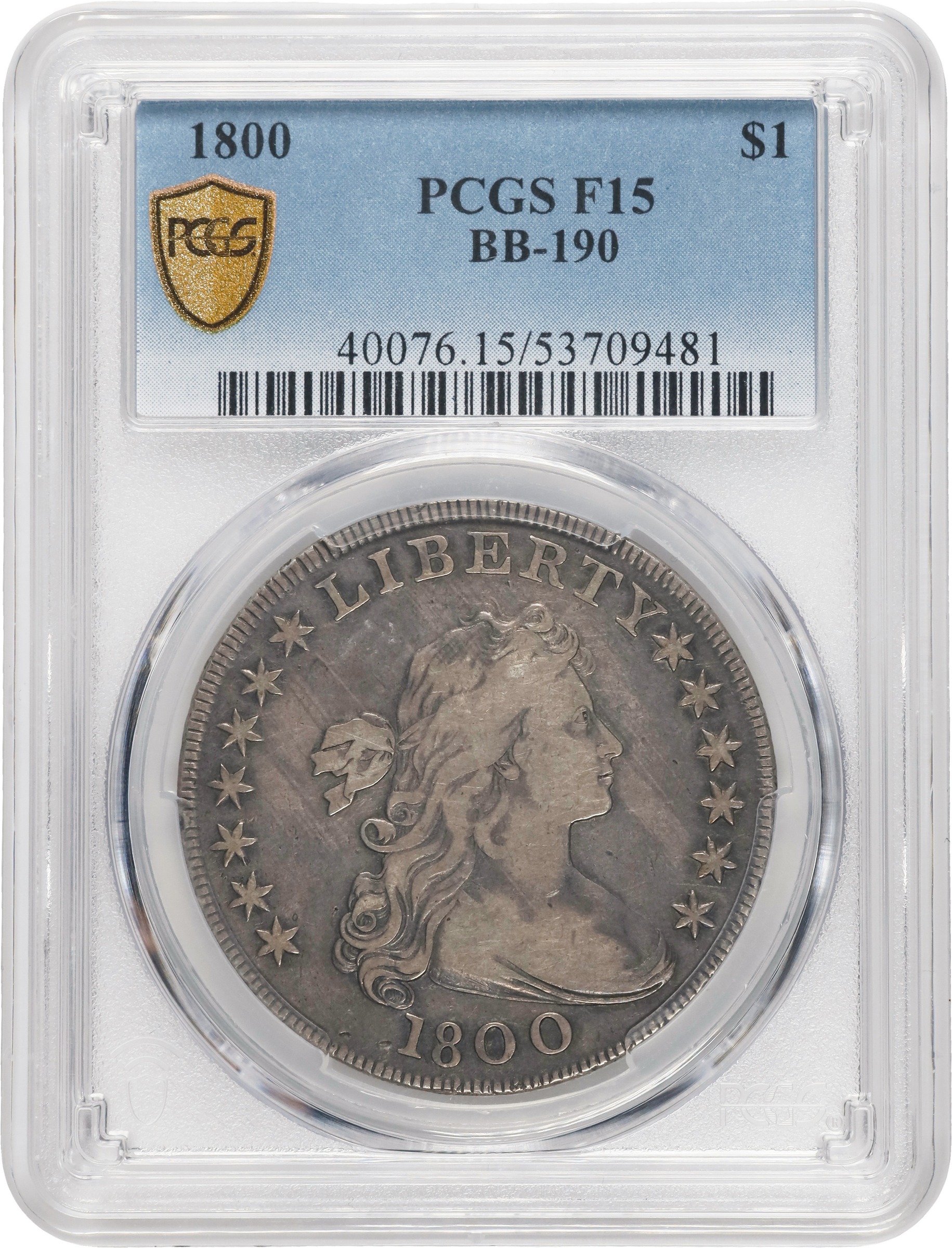 1800 $1  Wide Date, Low 8 MS60 CAC thumbnail 18