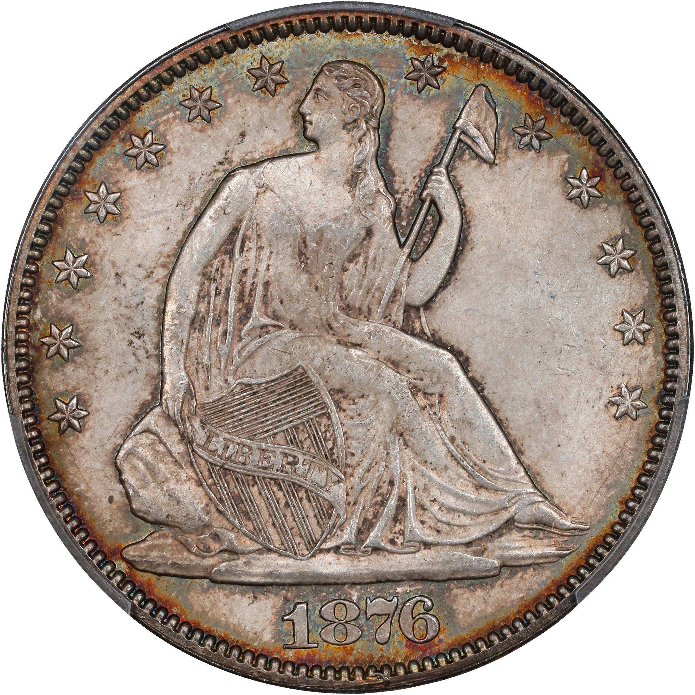 1876 50c AU55 CAC thumbnail 4