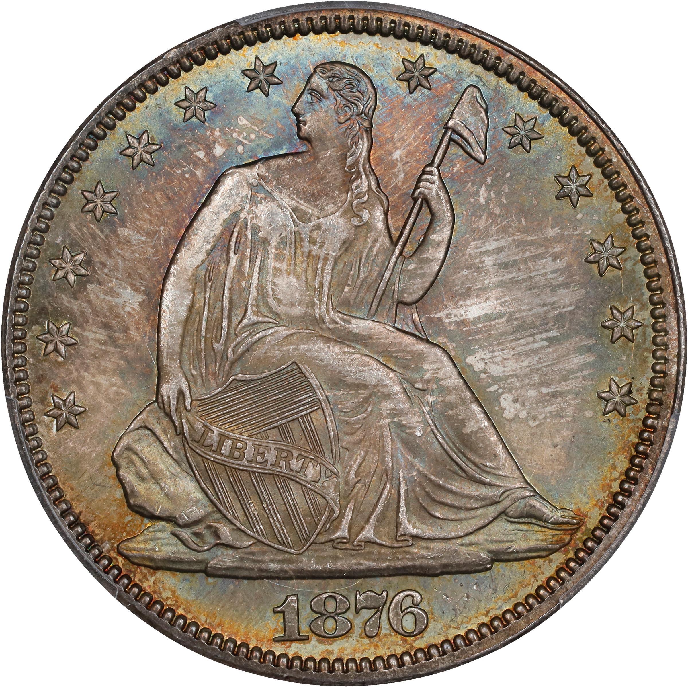 1876 50c AU55 CAC thumbnail 6