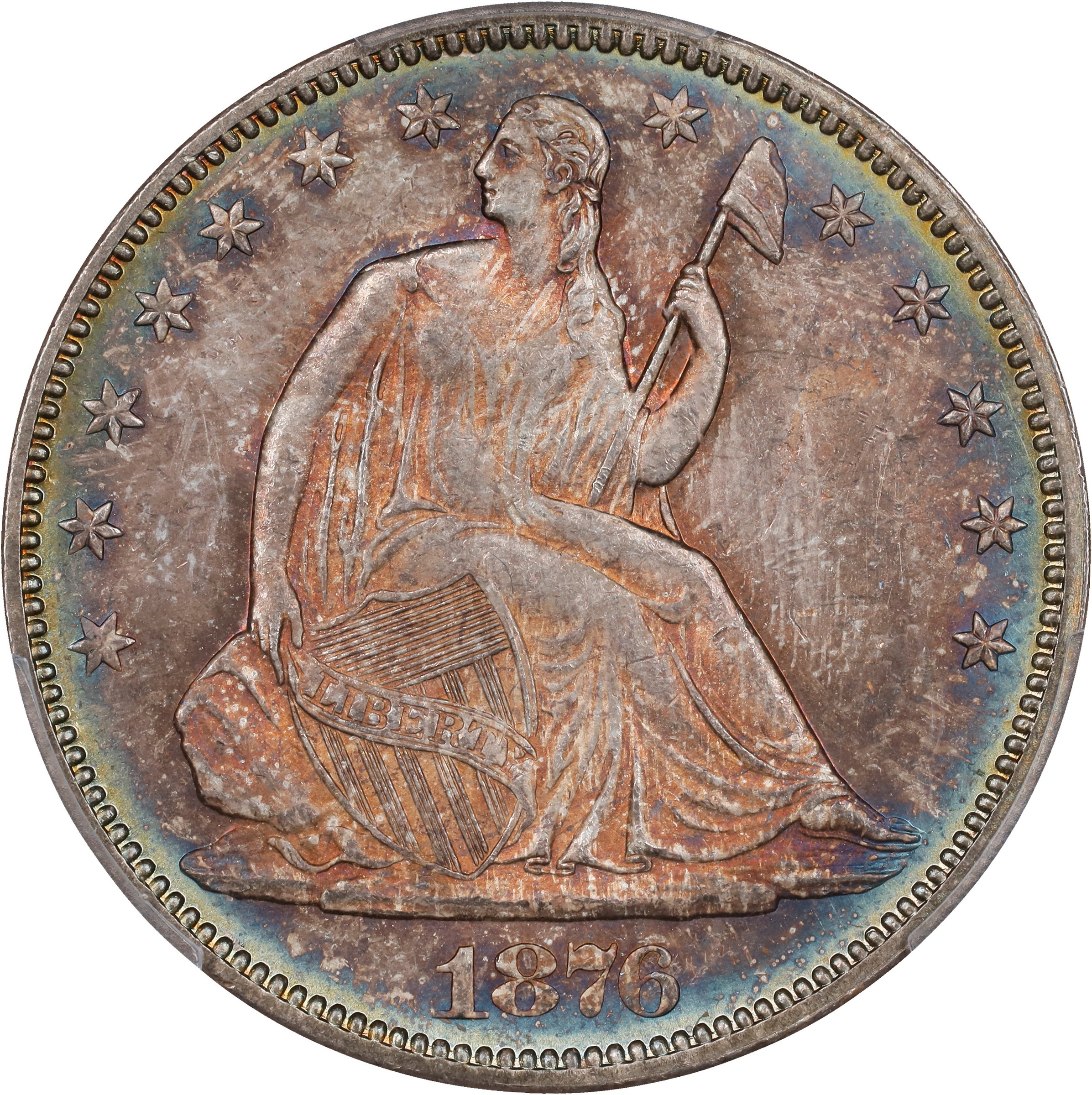 1876 50c AU55 CAC thumbnail 7